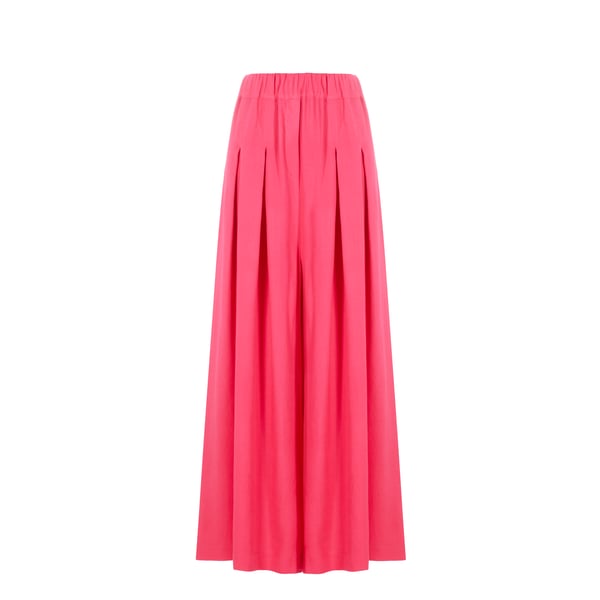 Pantalon large en lin mélangé