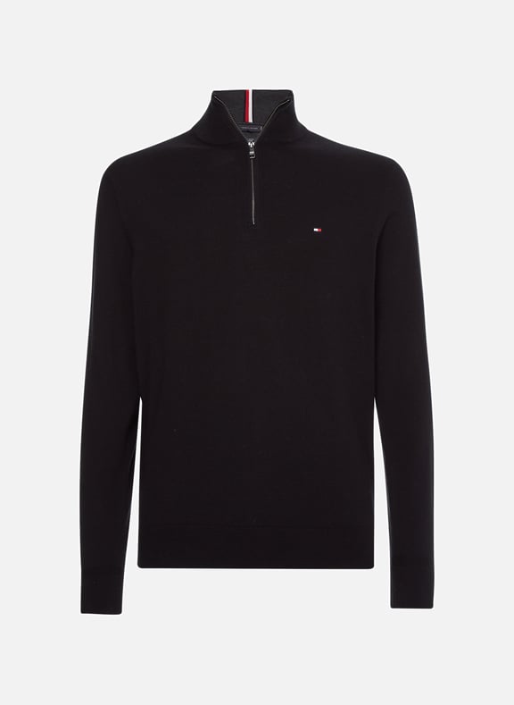 Pull à col zippé Noir by TOMMY HILFIGER TOMMY HILFIGER Pull à col zippé Noir
