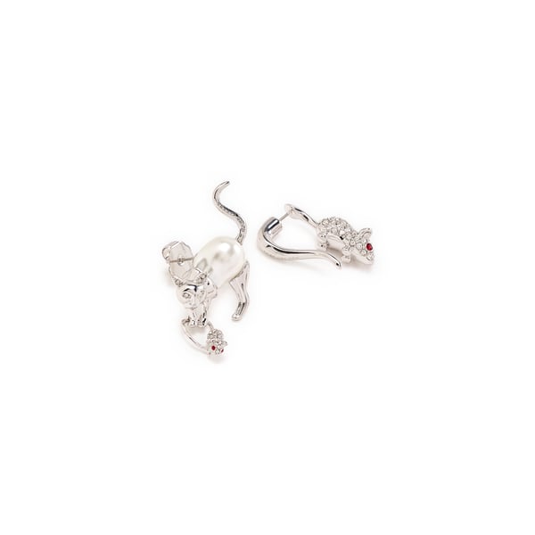 Boucles d'oreille Chat et souris