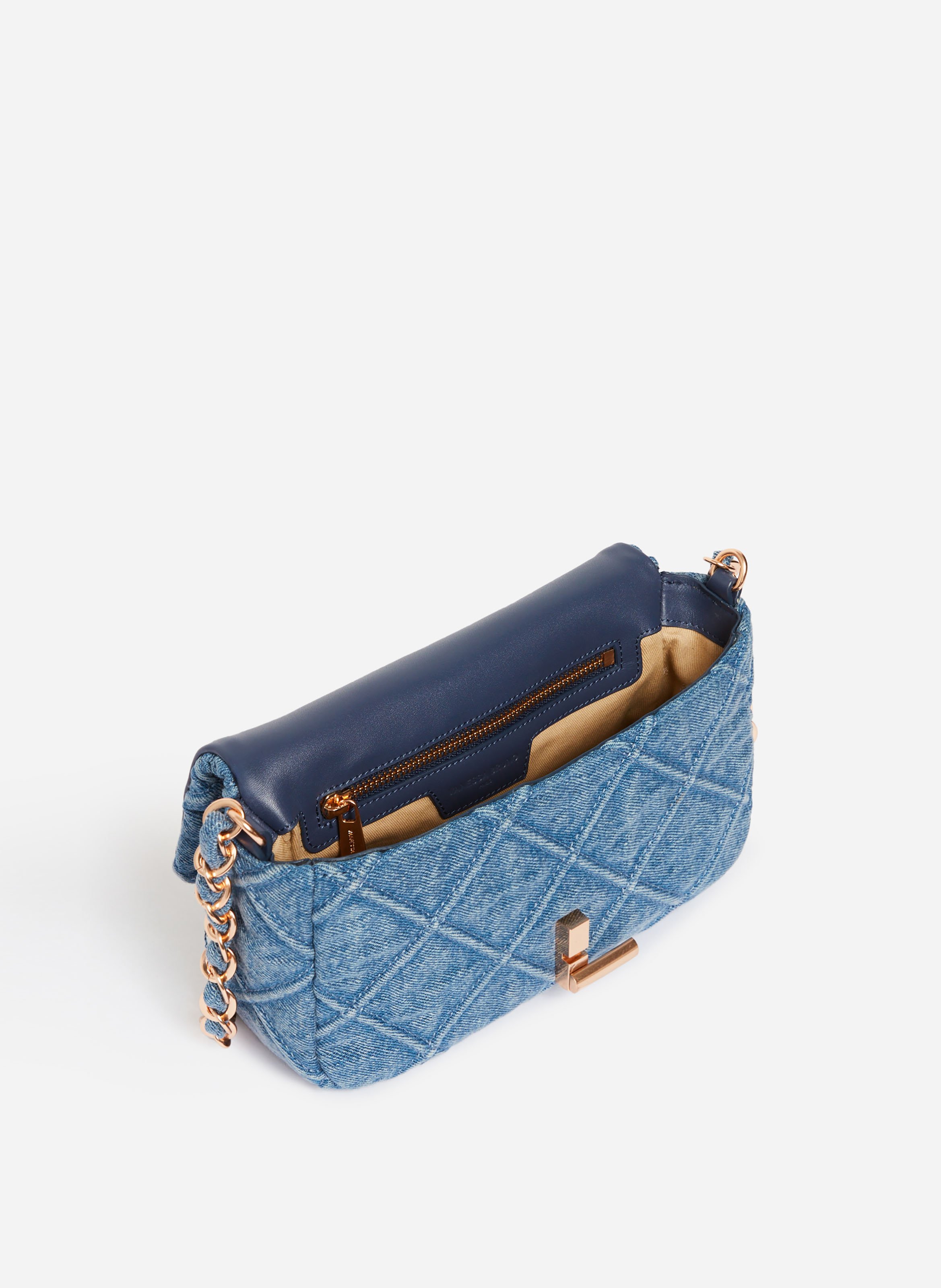 Moyen sac moon en denim VANESSA BRUNO Bleu