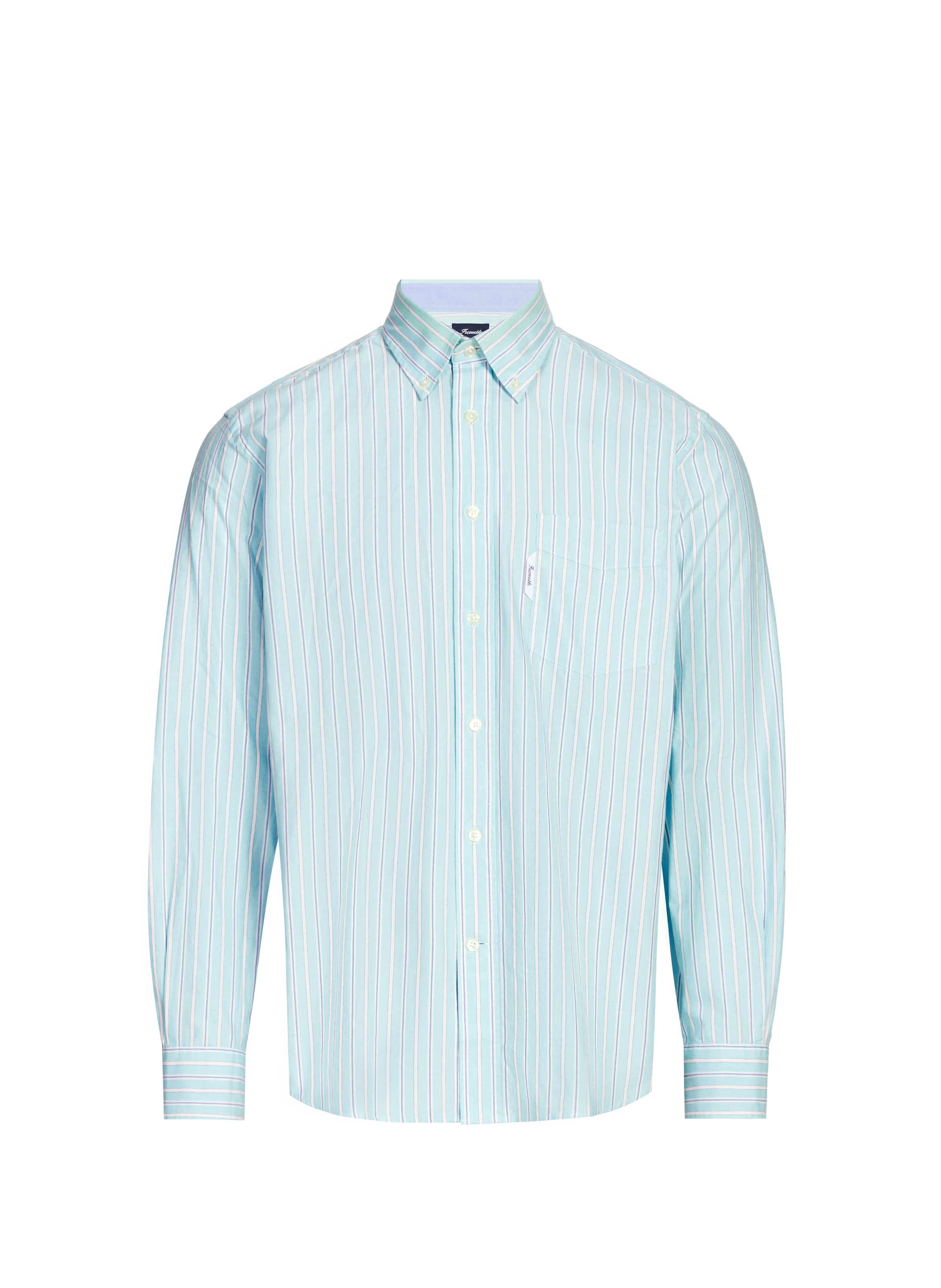 Chemise à rayures en coton FACONNABLE Bleu