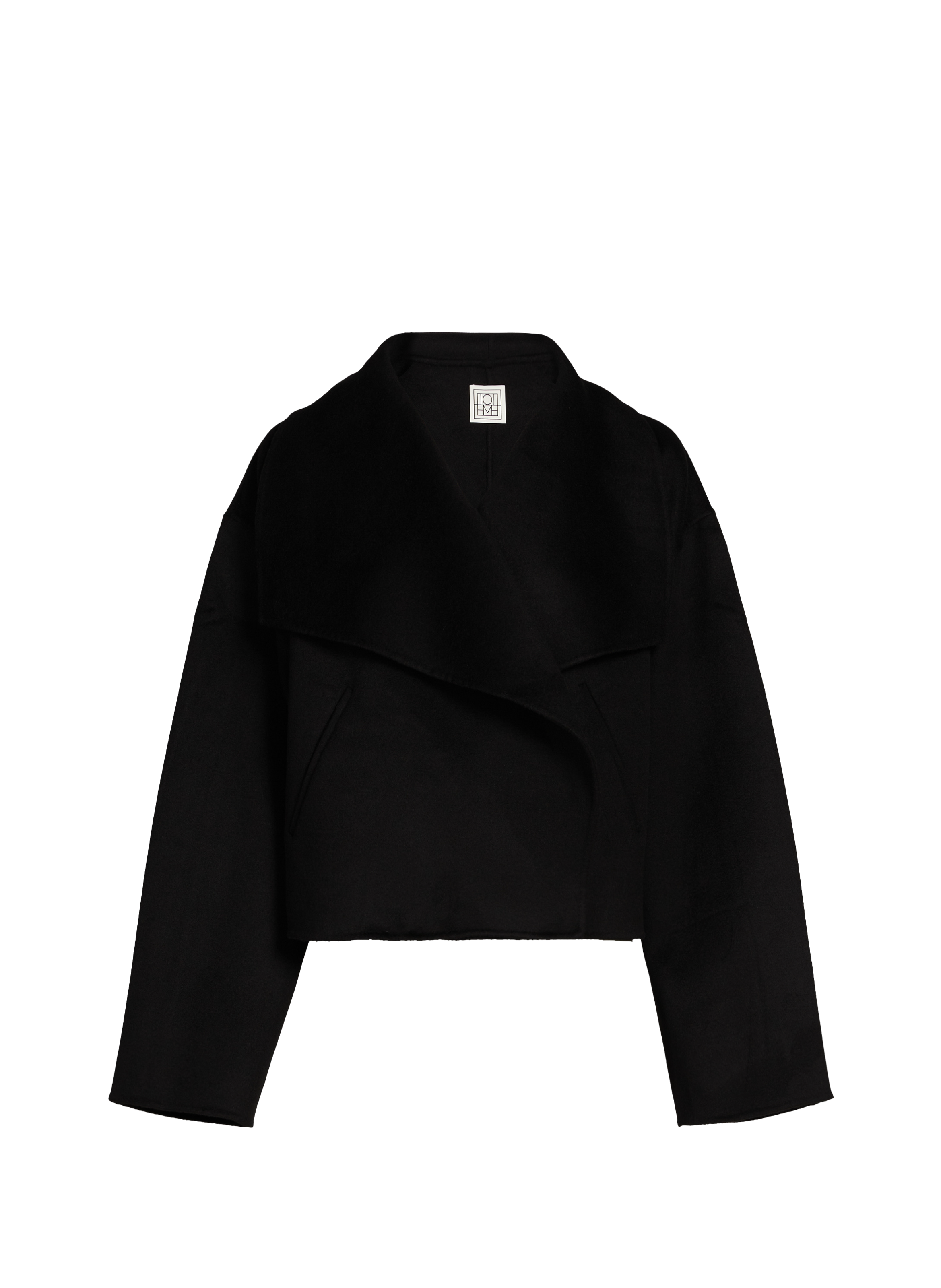 Signature Cropped Wool Jacket TOTEME Black