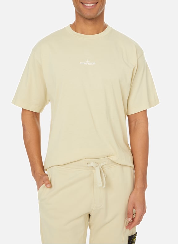 T-shirt en coton Beige by STONE ISLAND STONE ISLAND T-shirt en coton Beige