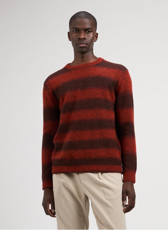 Pull droit à rayures Rouge by SELECTED SELECTED Pull droit à rayures Rouge