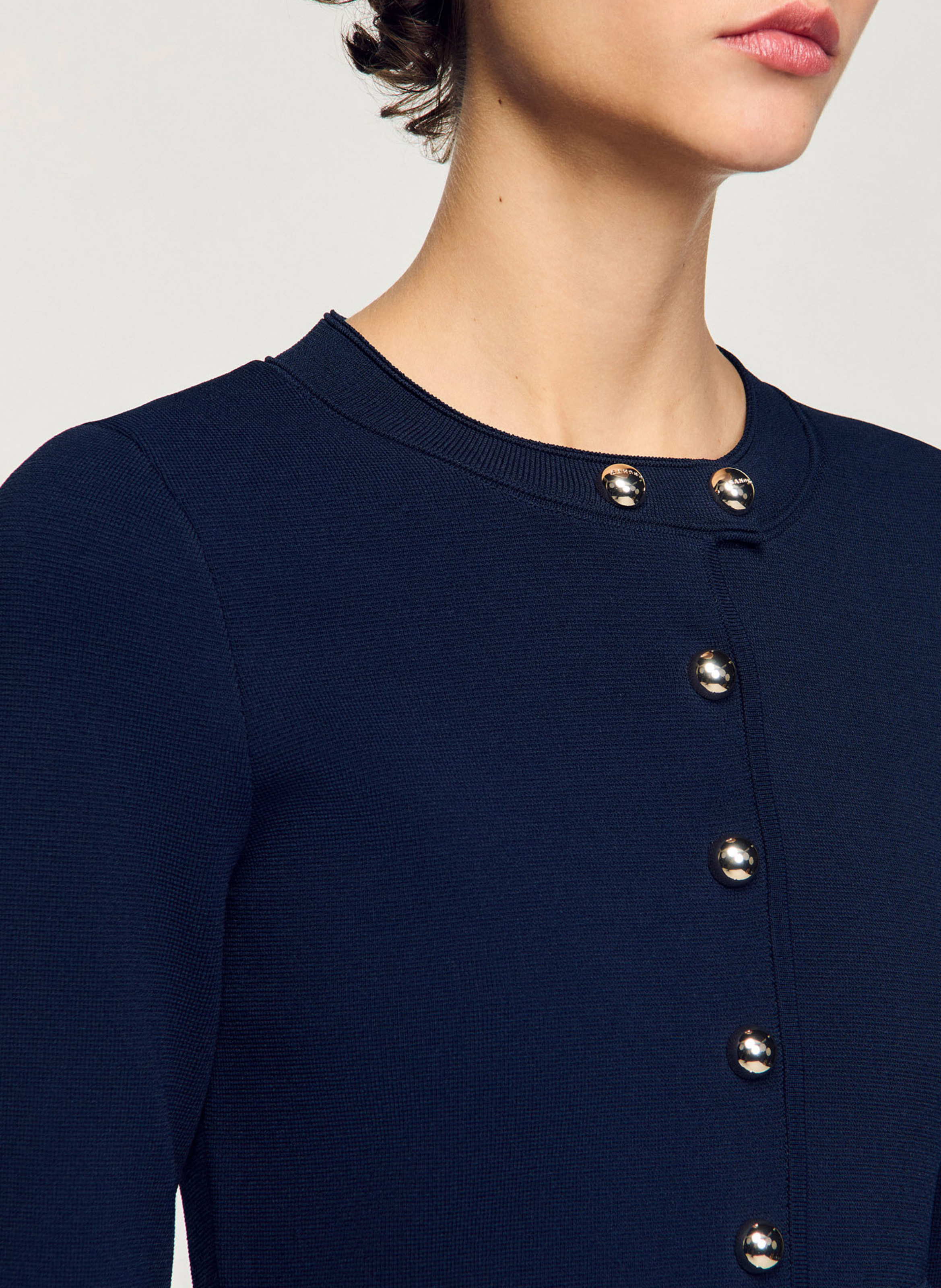 Robe droite col rond SANDRO Bleu