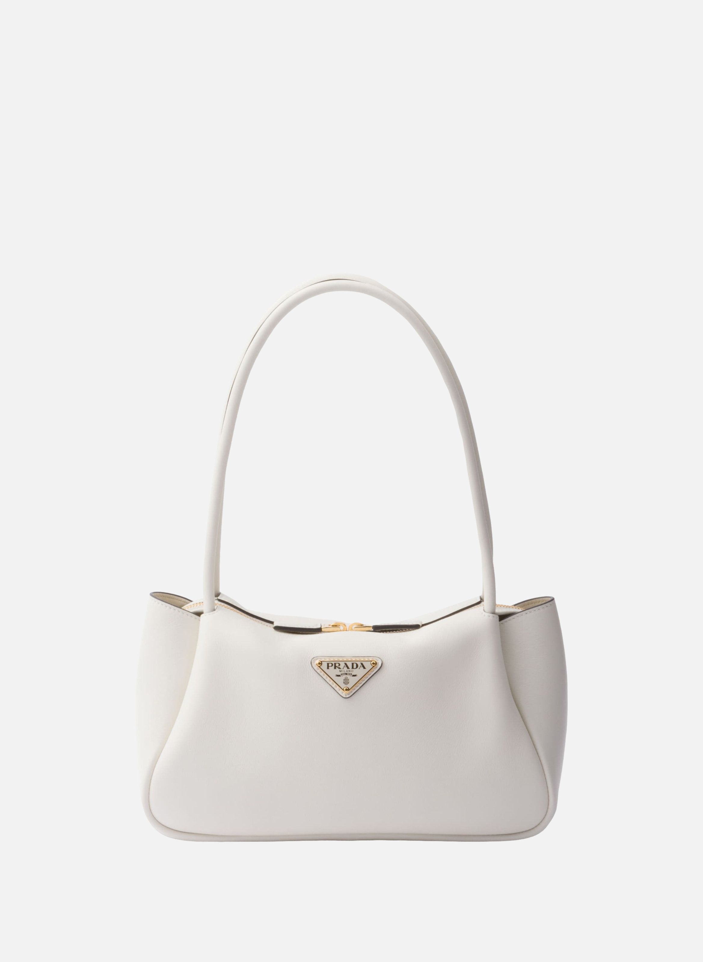 Sac à bandoulière prada darling en cuir PRADA Blanc