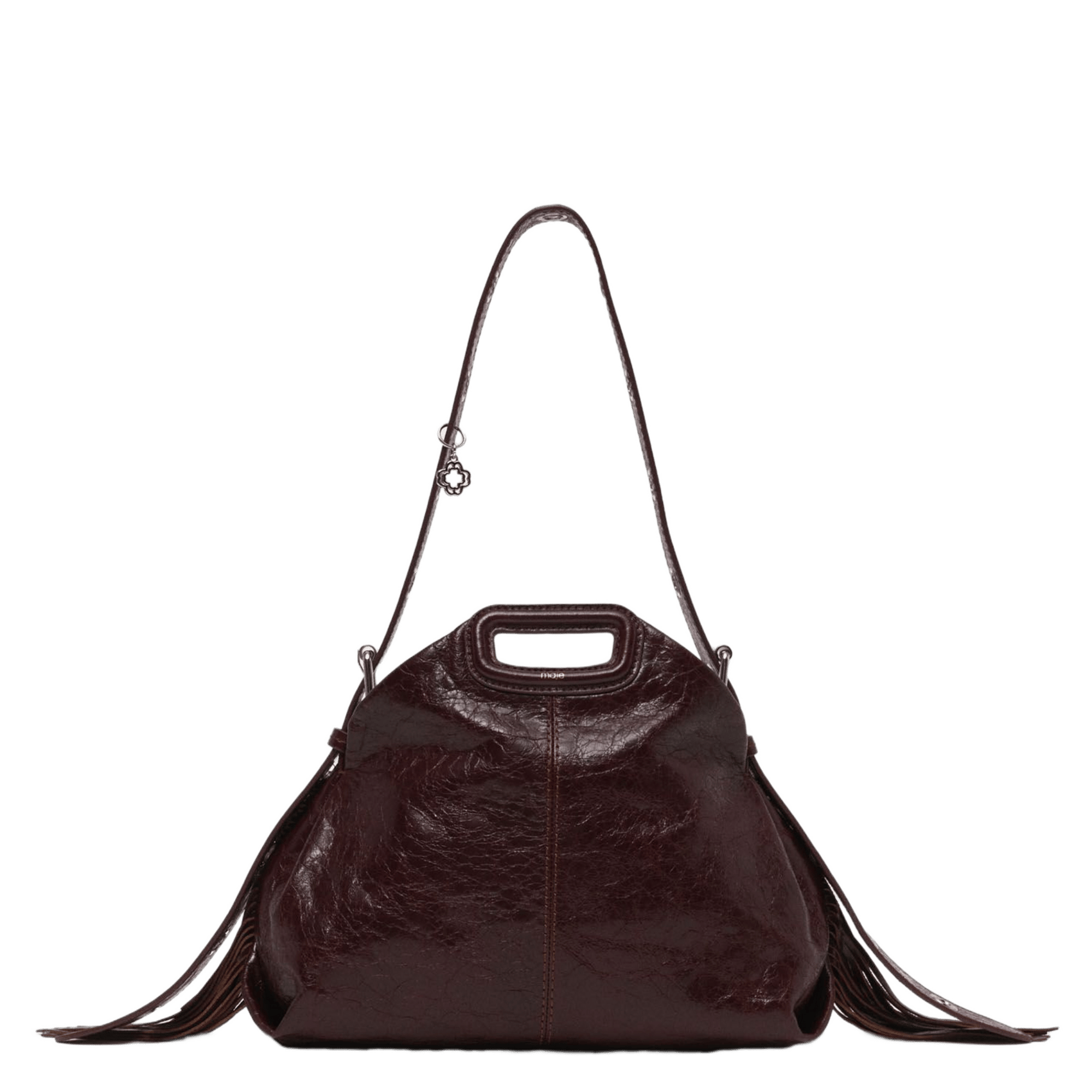 Sac porté épaule en cuir miss m MAJE Marron