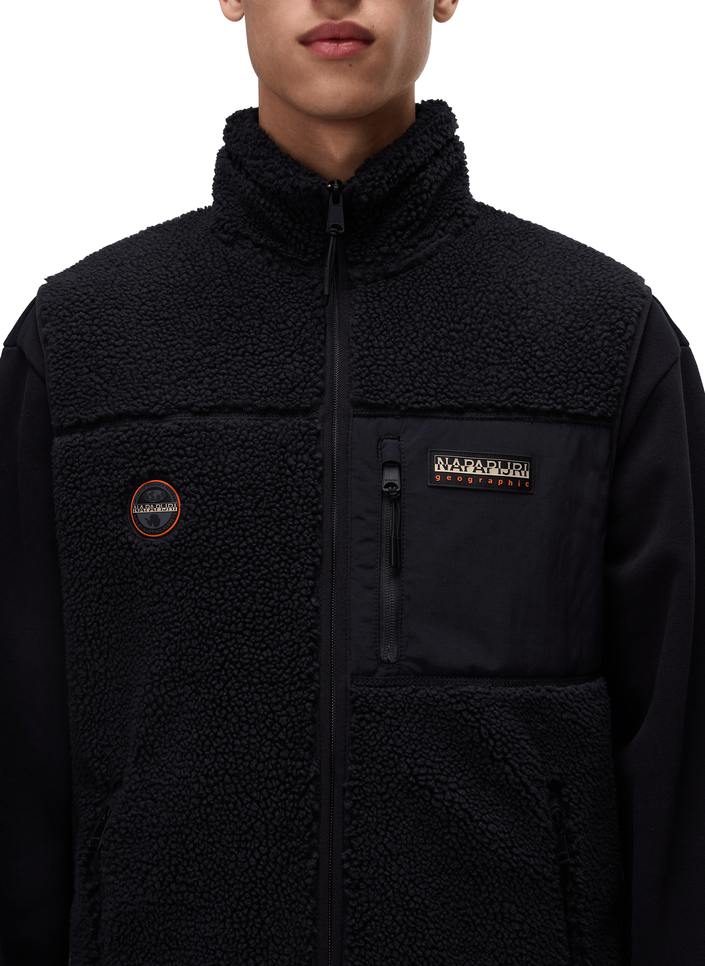 Sleeveless sherpa vest NAPAPIJRI Black