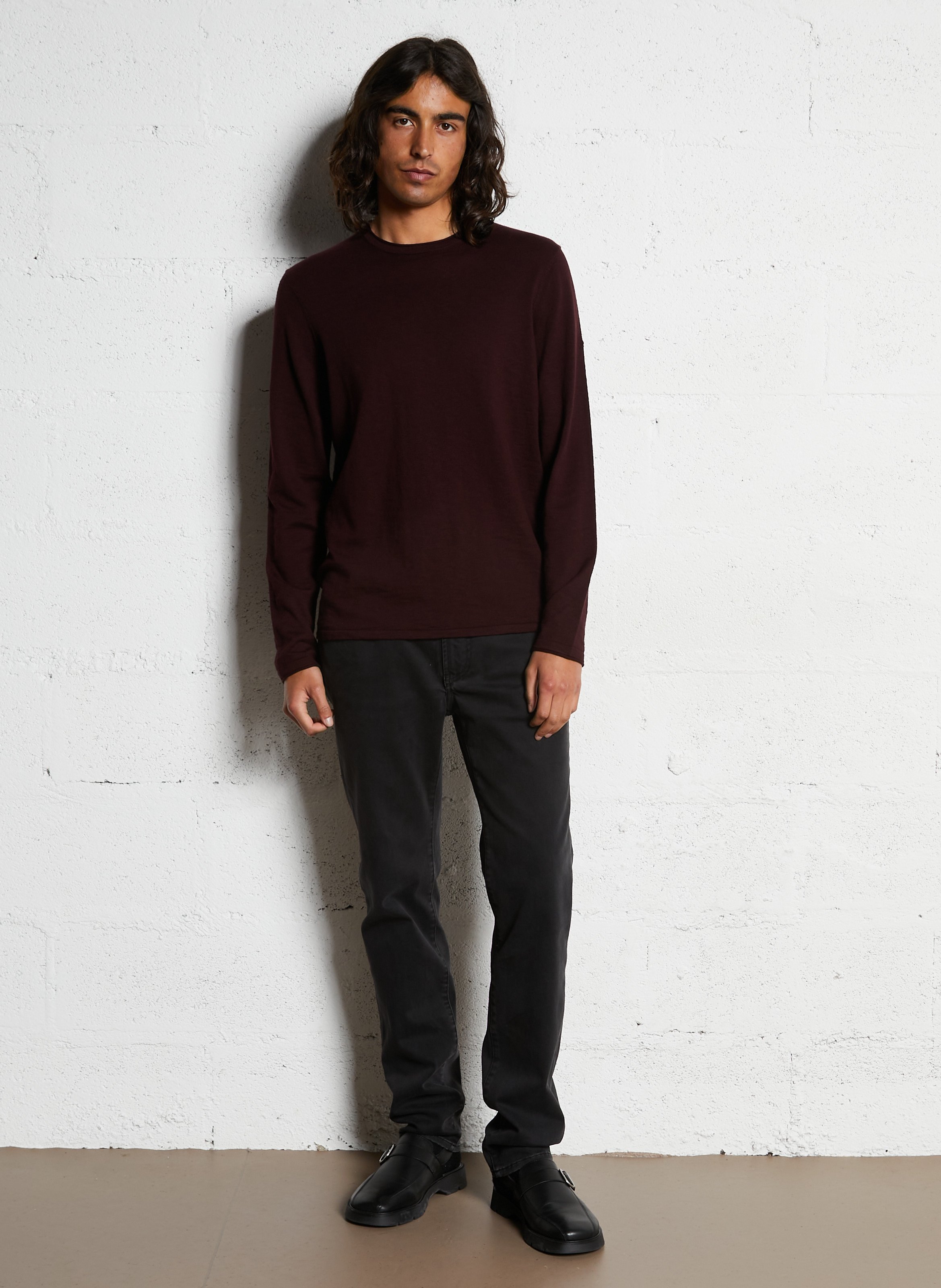 Pull droit en coton IKKS Violet