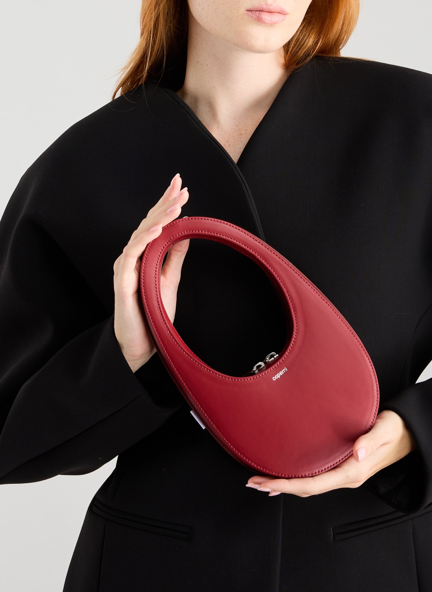 Swipe mini leather handbag COPERNI Red