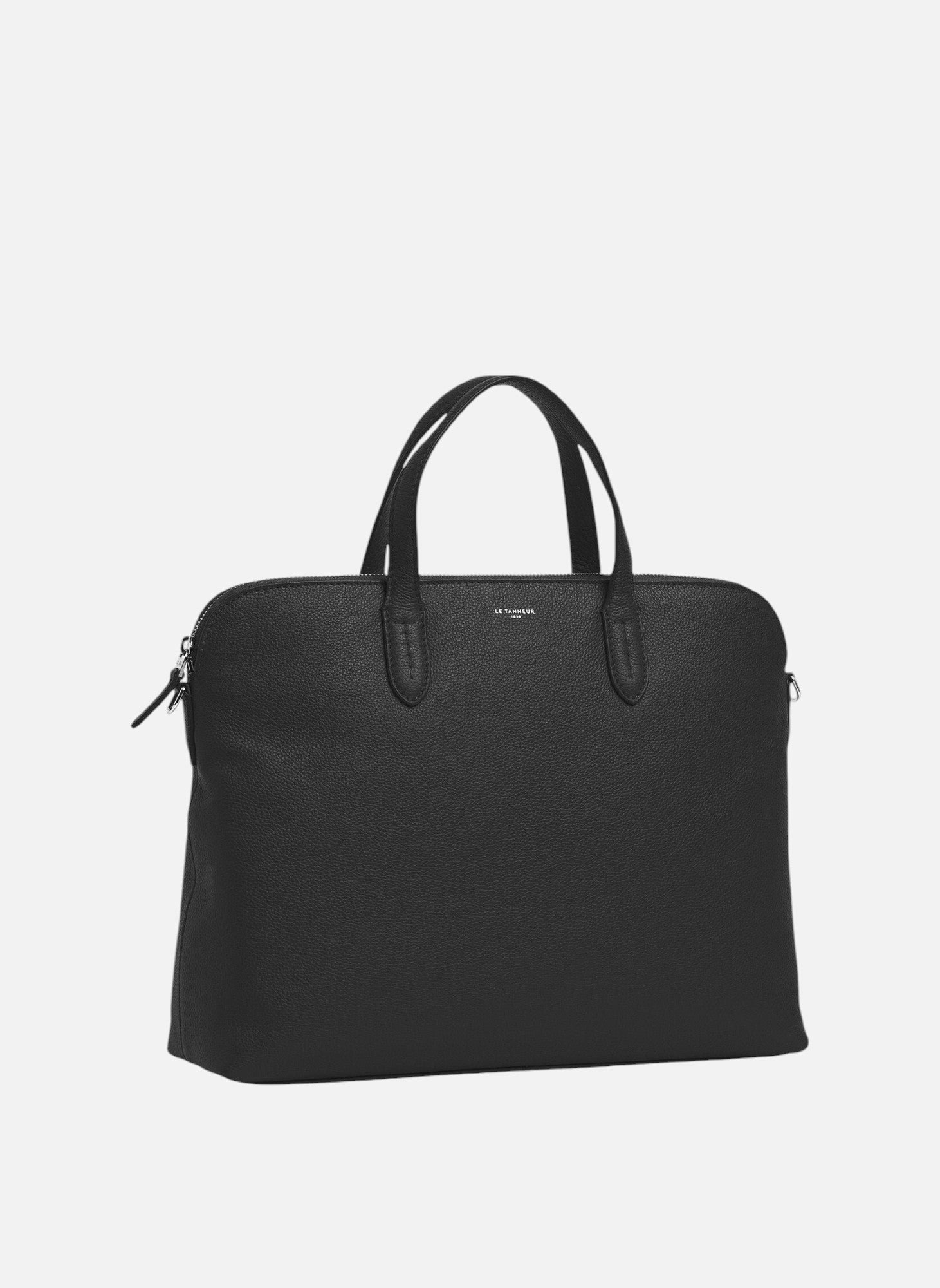 Porte documents 1 soufflet 14" sophie en cuir grainé Noir