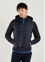 Veste droite bi-matière | Bleu by JOTT JOTT Veste droite bi-matière | Bleu