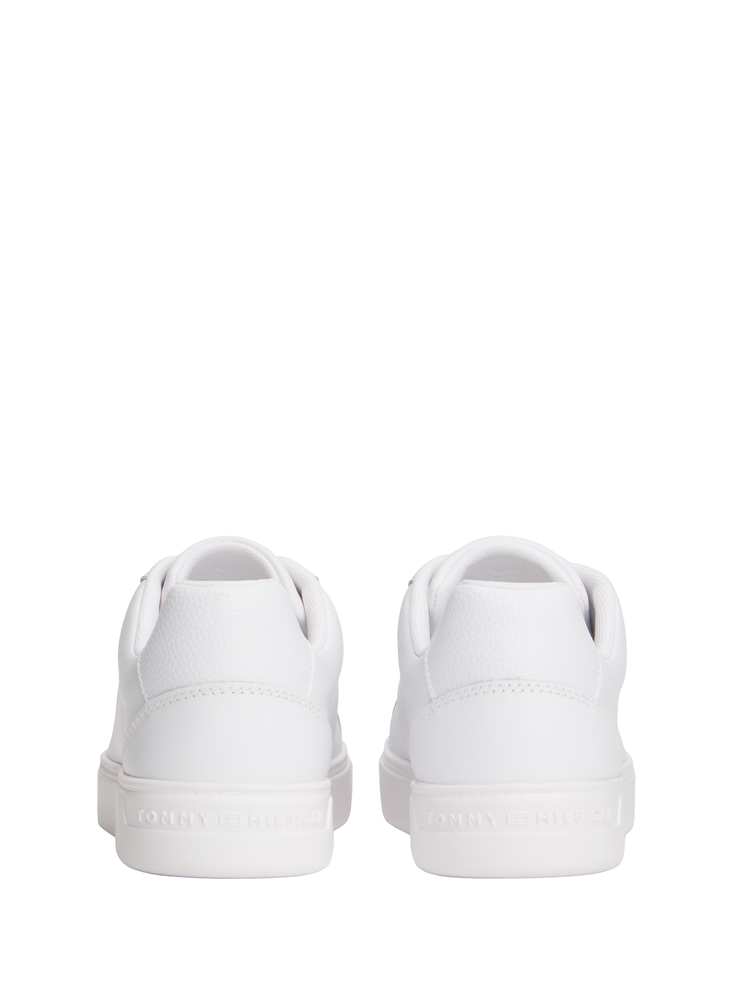 Leather sneakers with flag TOMMY HILFIGER White