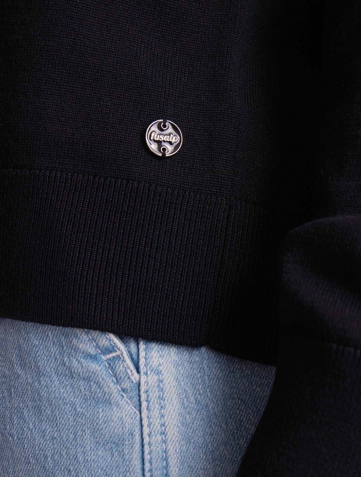 Pull ottali col rond coupe regular FUSALP Noir