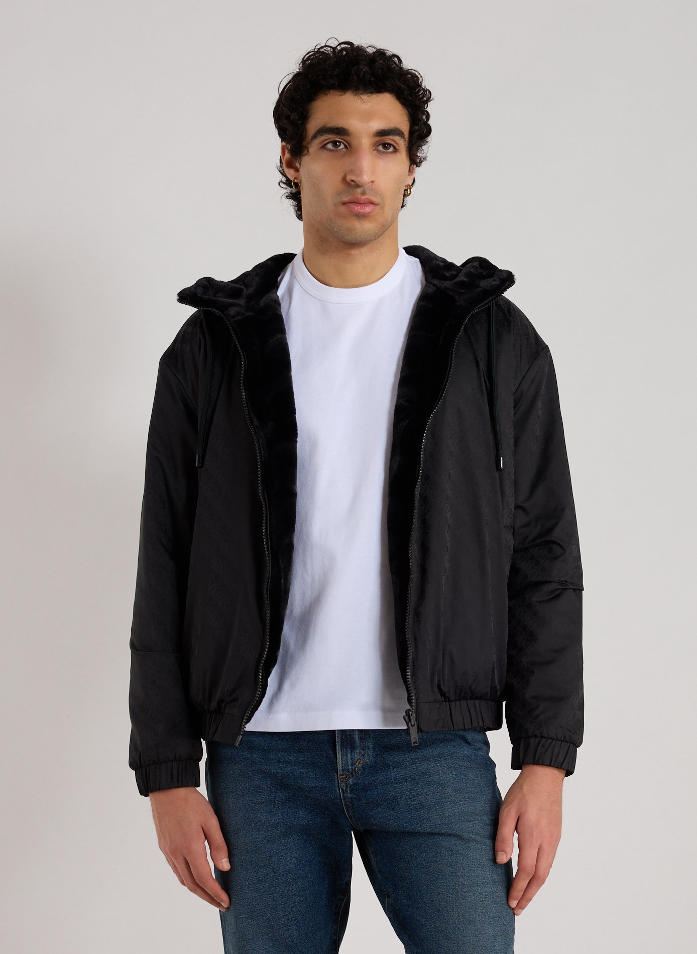 MOOSE KNUCKLES Blouson réversible à capuche Noir