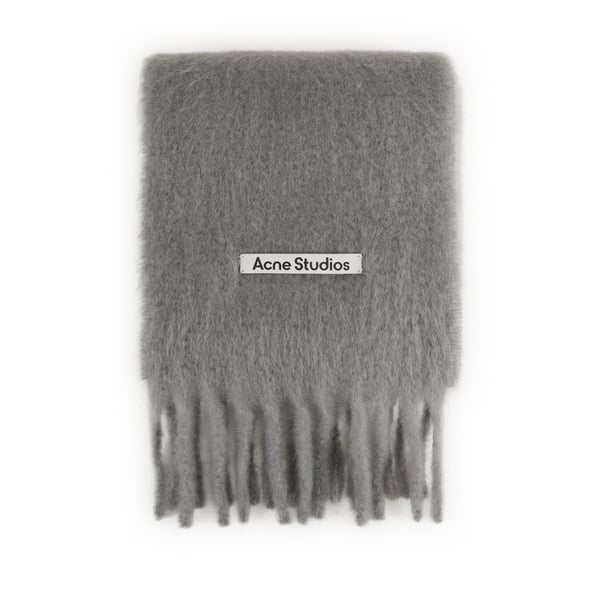Echarpe frangée en mohair mélangé Echarpe frangée en mohair mélangé