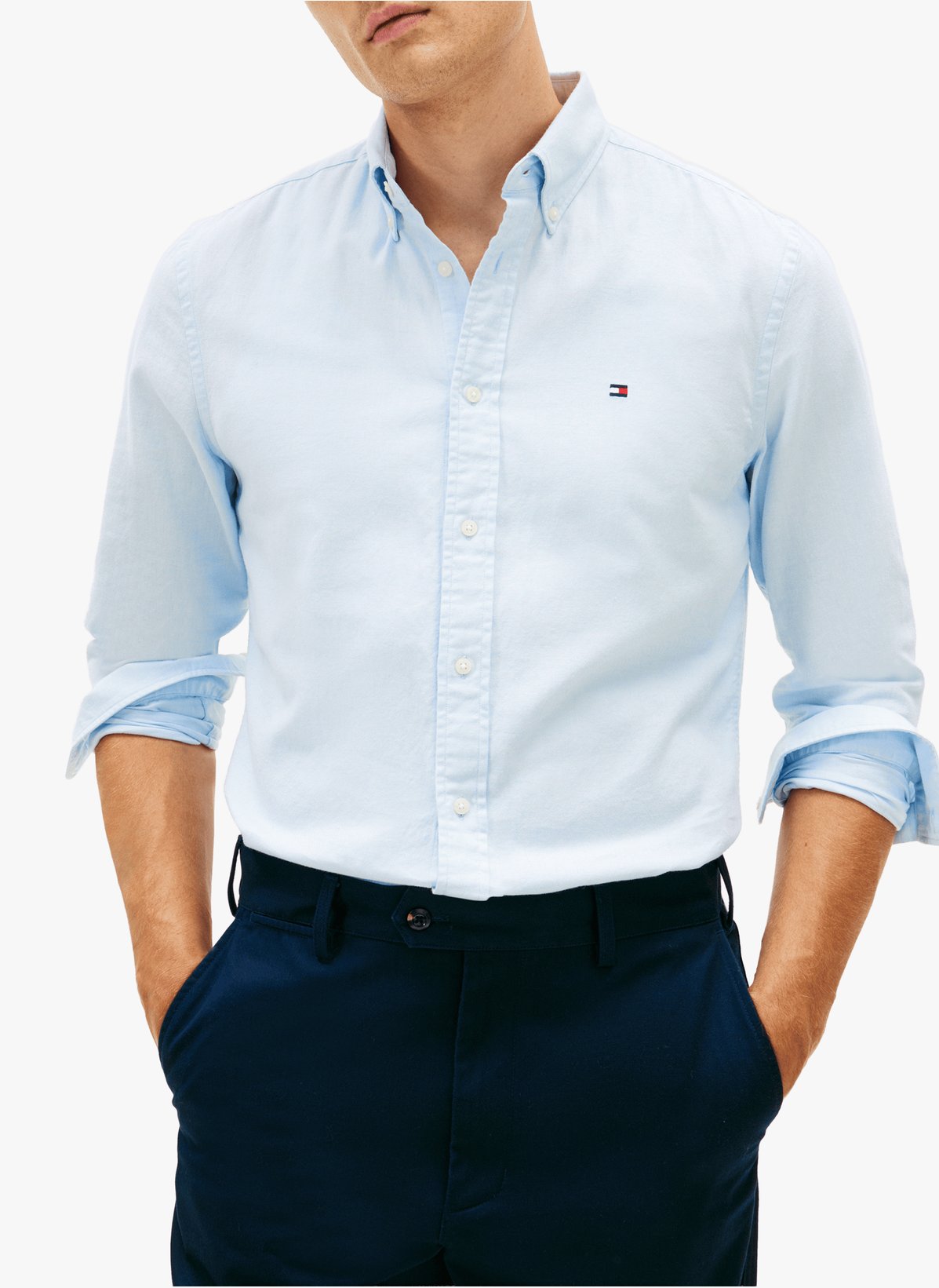 Chemise classique en coton et lin