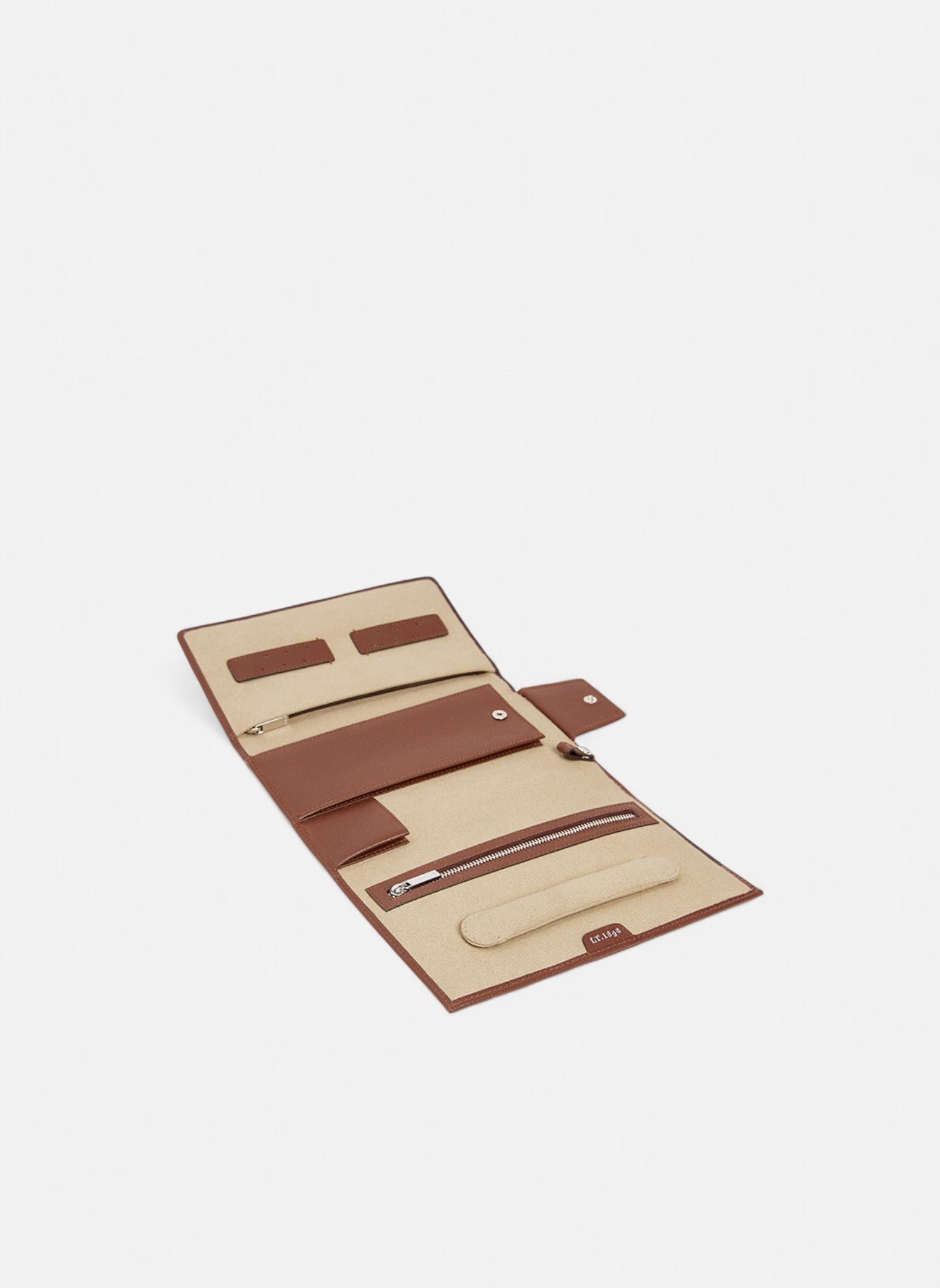 Coffret bijoux de voyage en cuir LE TANNEUR Marron