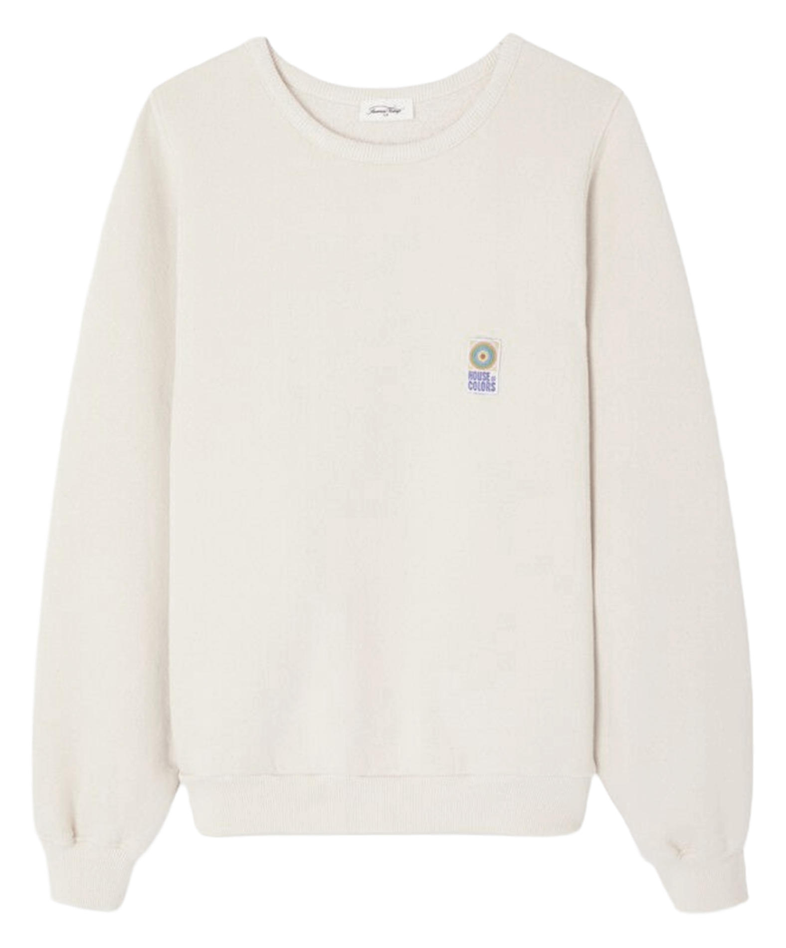 Sweat oversize col rond en coton mélangé fiky AMERICAN VINTAGE Beige