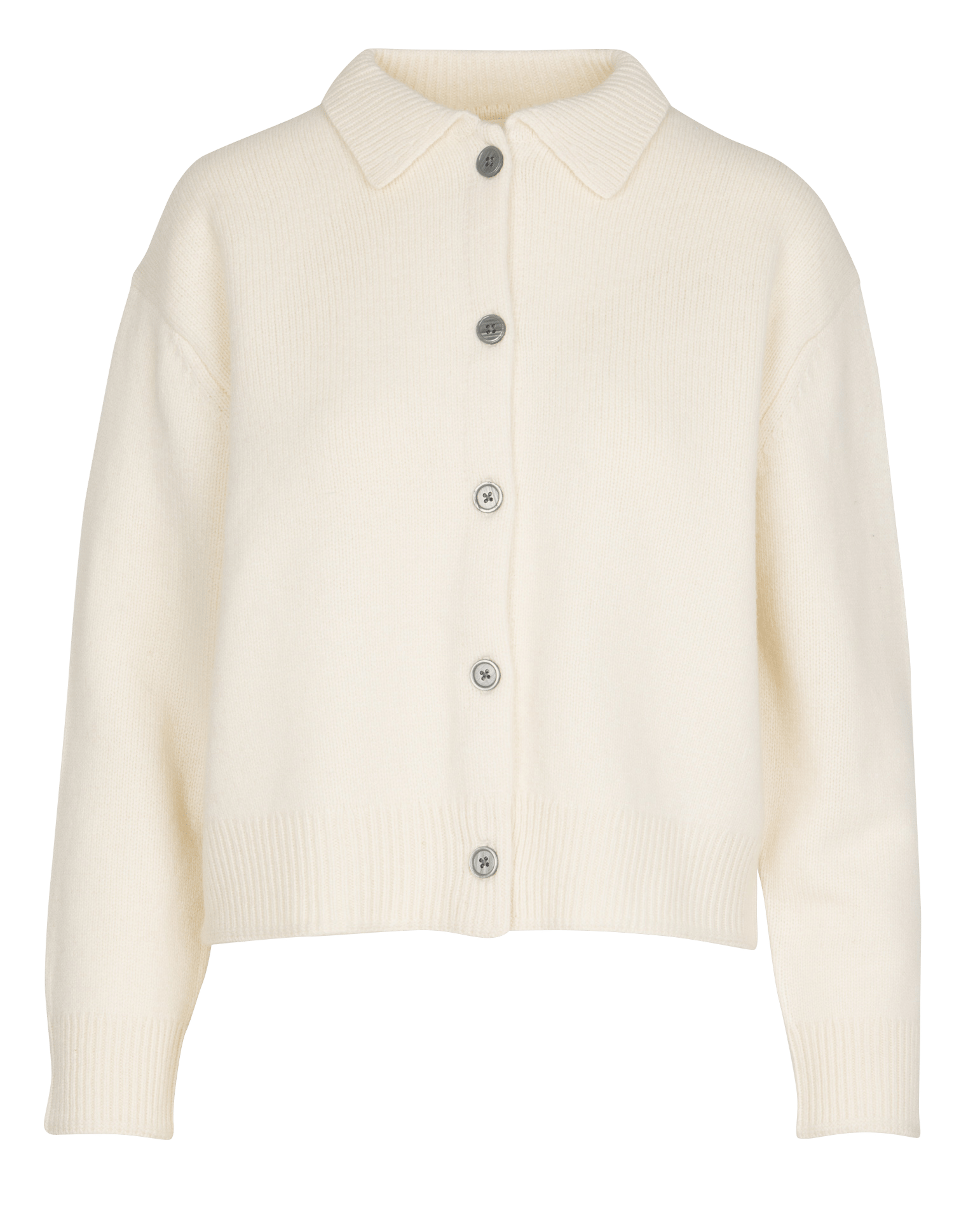 Cardigan court uni en laine Peter MAISON 123 Blanc