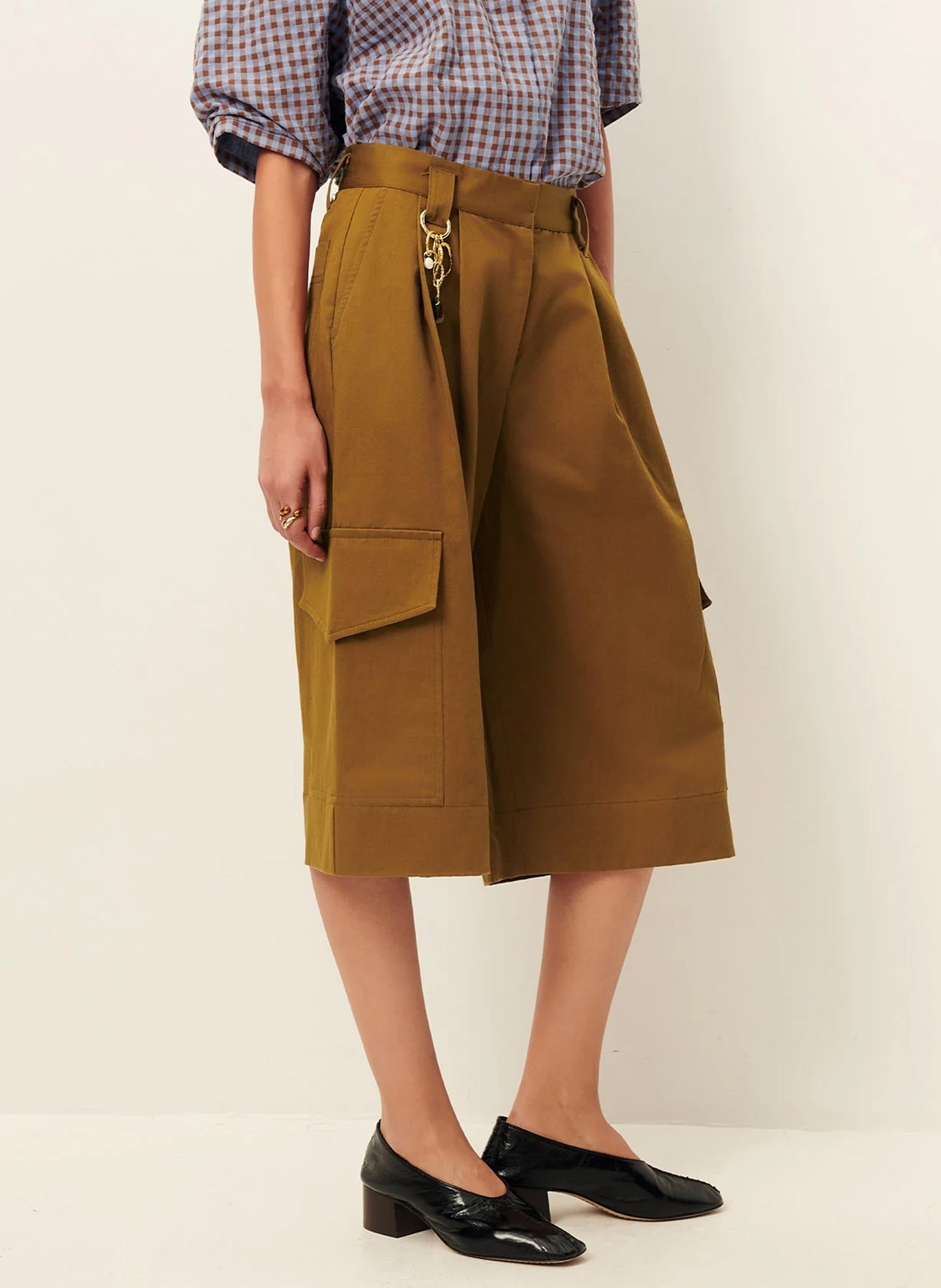 Bermuda large en coton mélangé marco SESSUN Marron