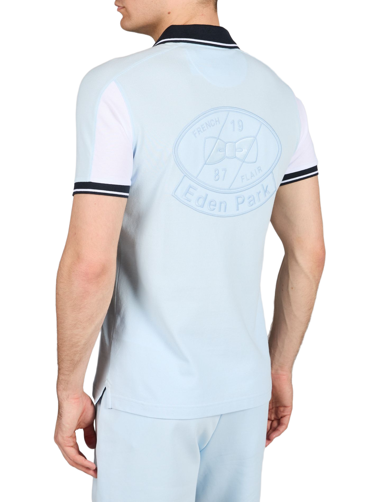 Polo à manches courtes en coton EDEN PARK Bleu