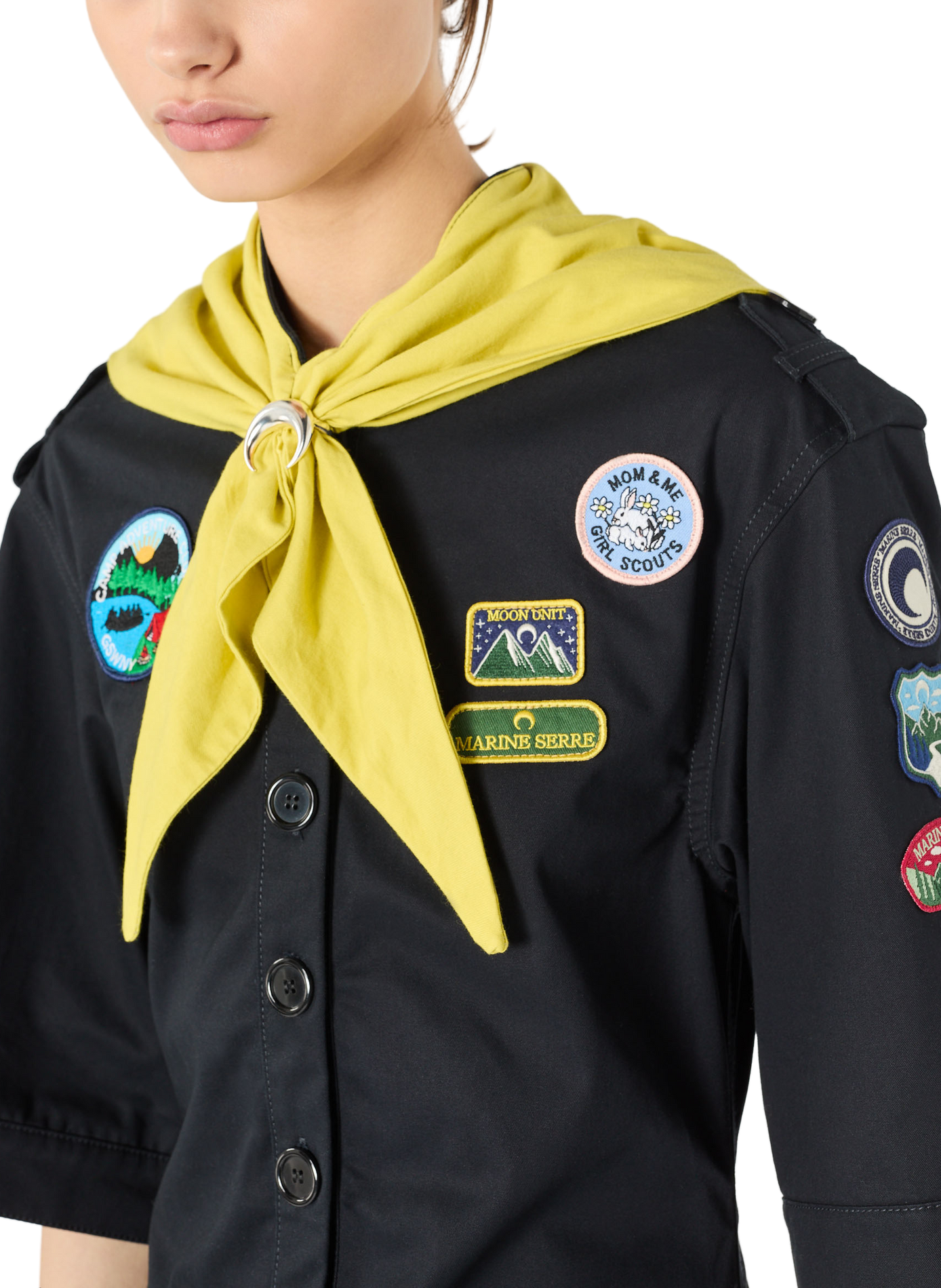 Mini-robe workwear scout MARINE SERRE Bleu