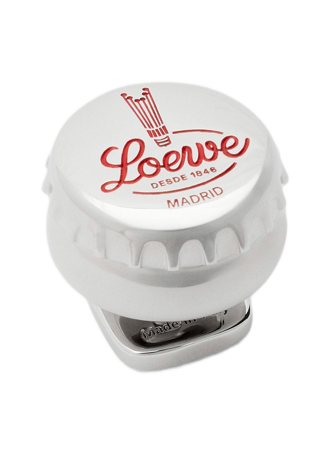 Bottle cap brooch LOEWE Silver