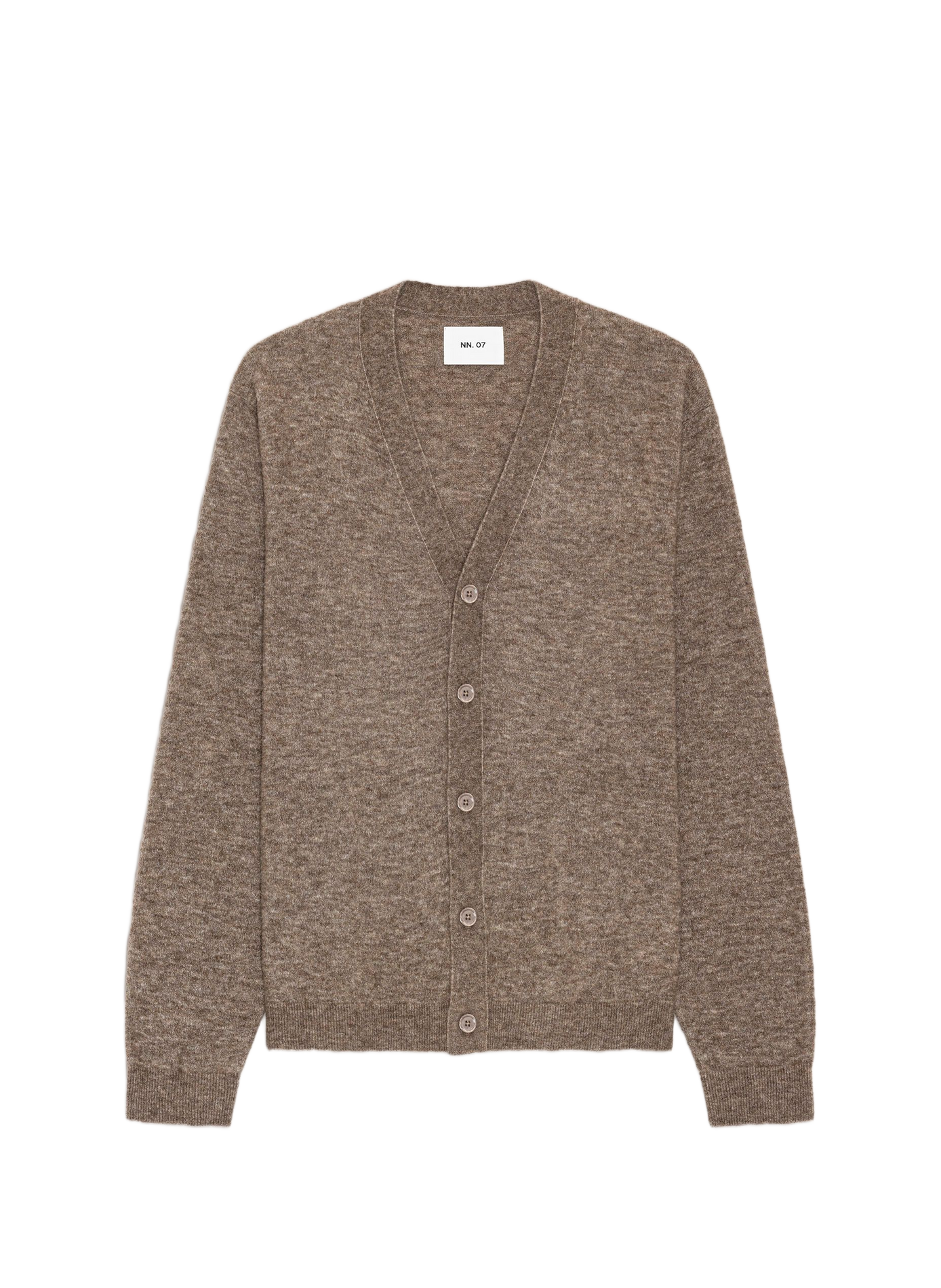 Weiter Pullover mit V-Ausschnitt aus Wollmischung NN.07 Beige