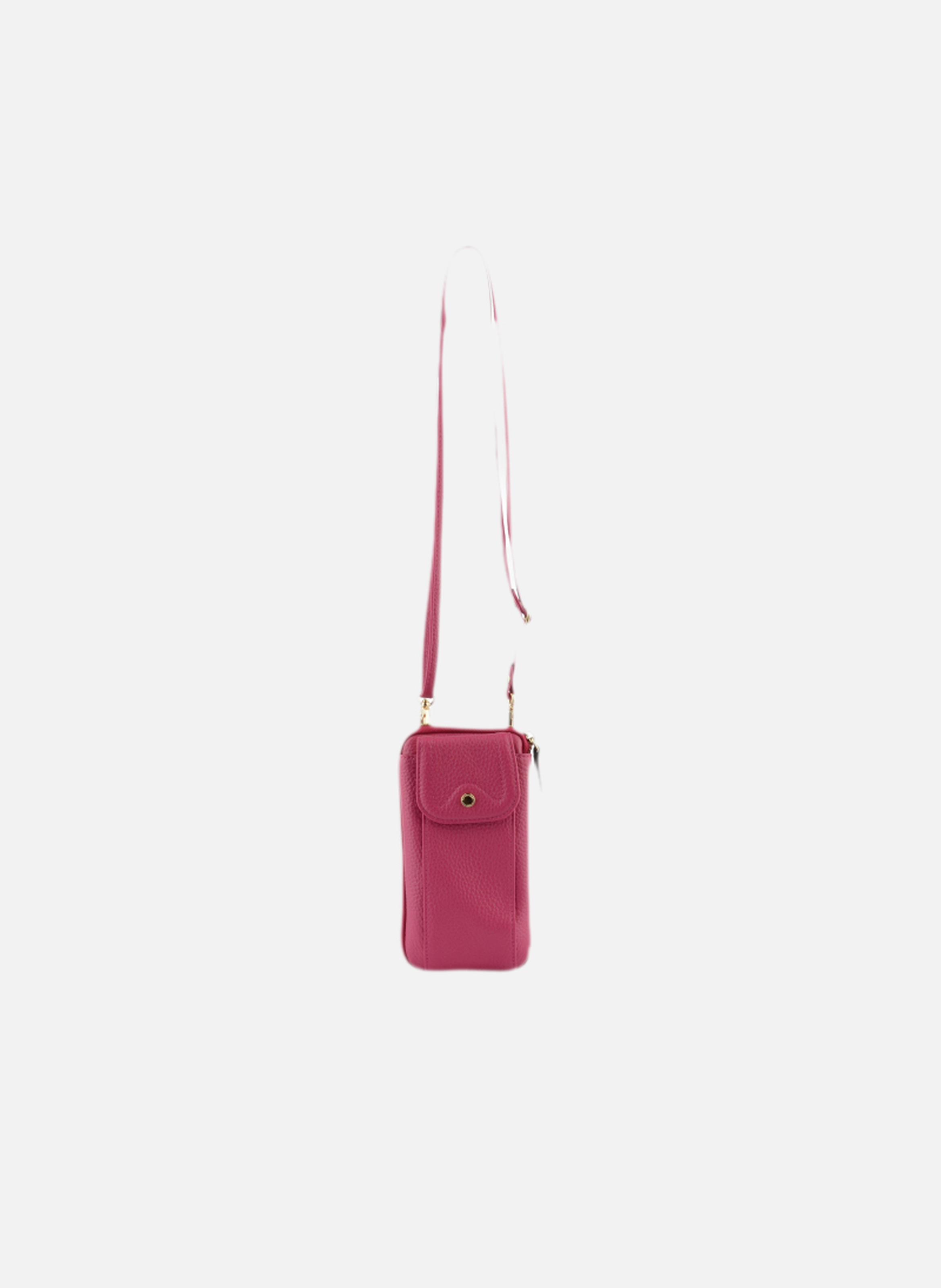 Club | etui téléphone portable en cuir de veau grainé POURCHET Rose