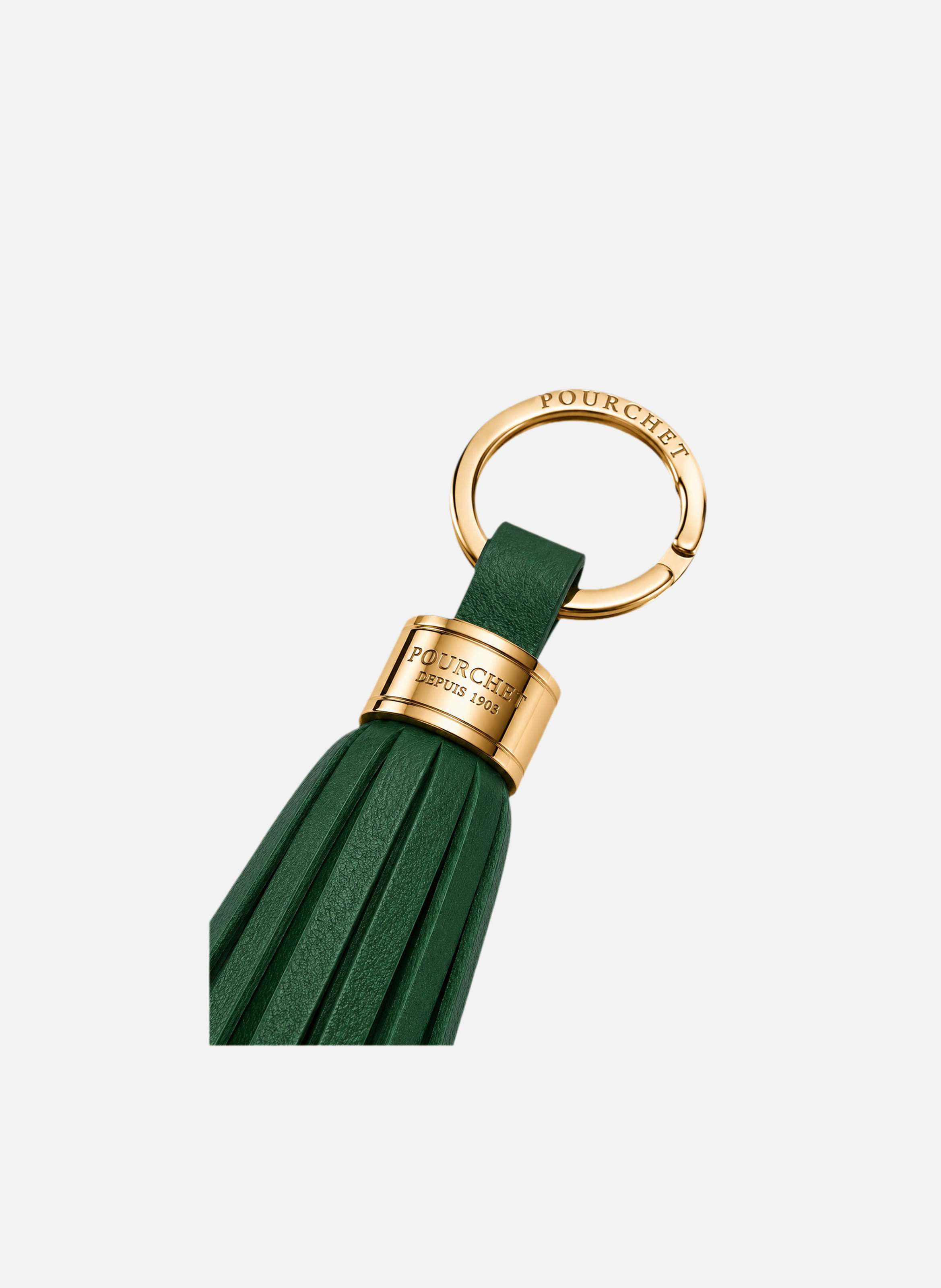 Accessoires | porte-clés en métal et cuir POURCHET Vert
