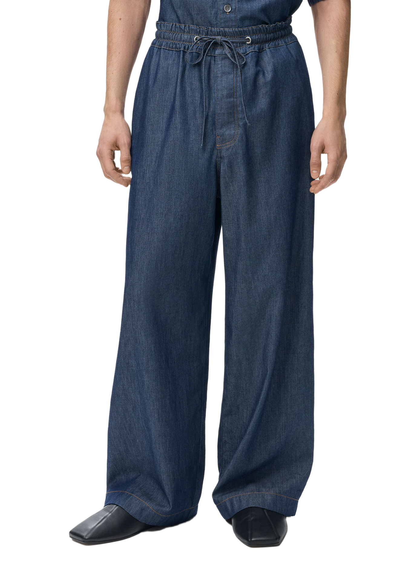 Pantalon à coulisse en coton LOEWE Blau