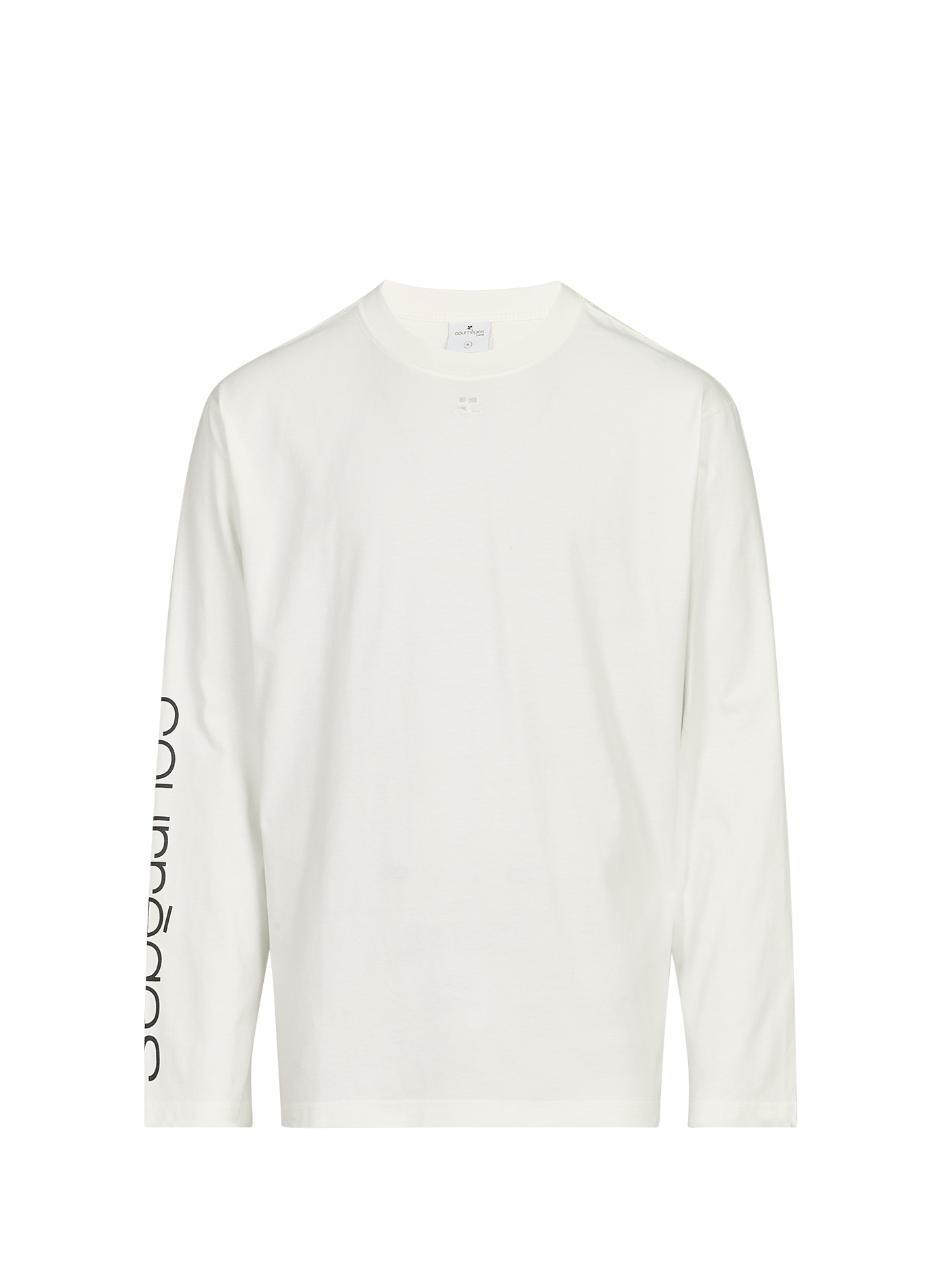 T-Shirt mit Logo aus Baumwolle COURRÈGES Beige