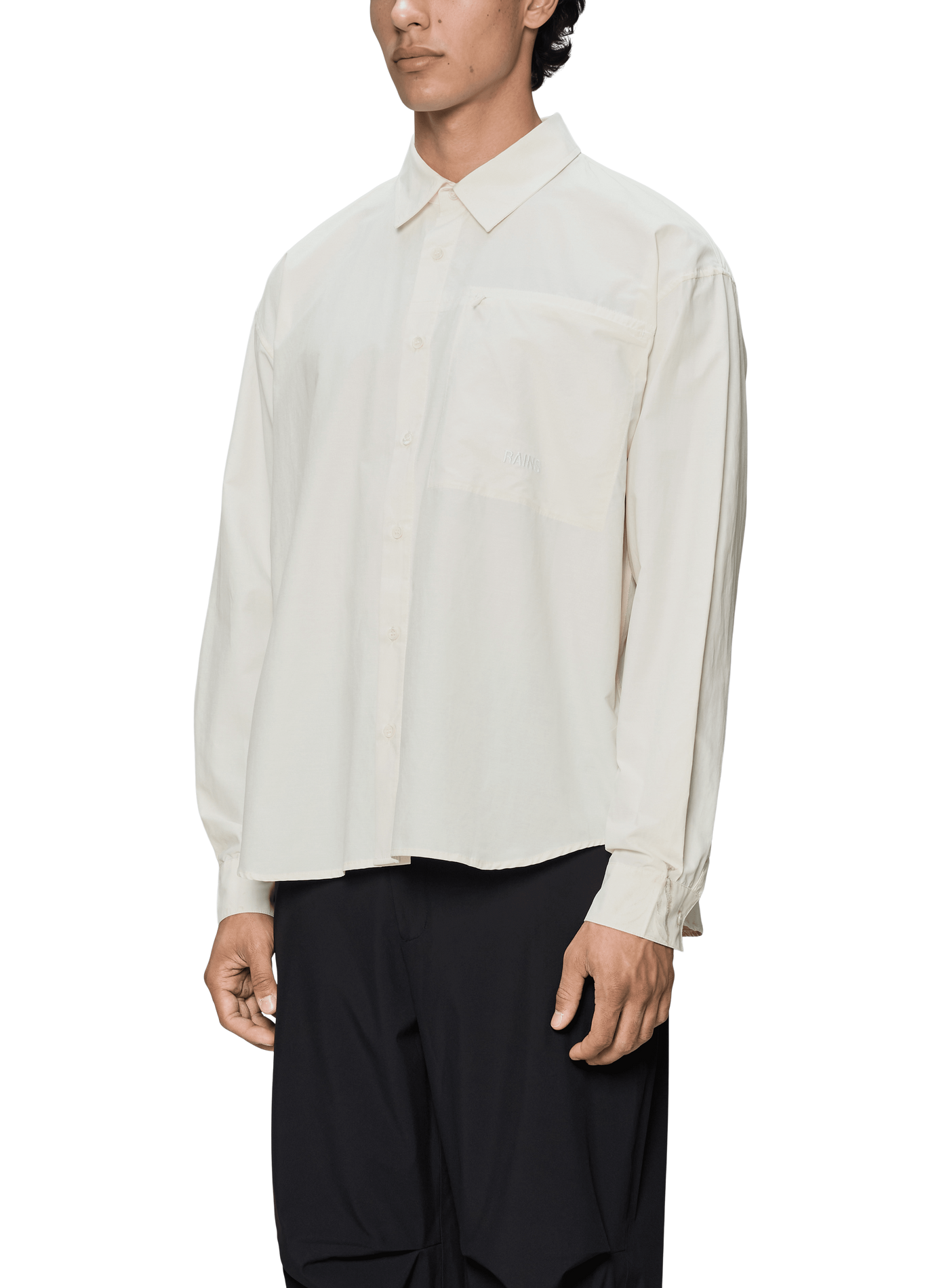 Chemise en coton mélangé RAINS Blanc