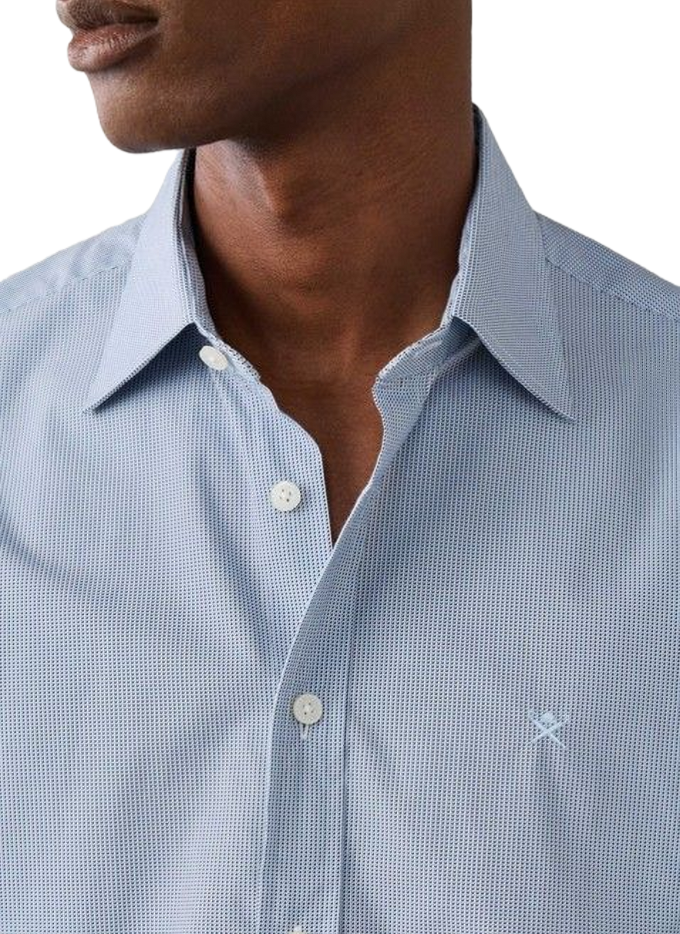 Chemise col classique en coton HACKETT Bleu
