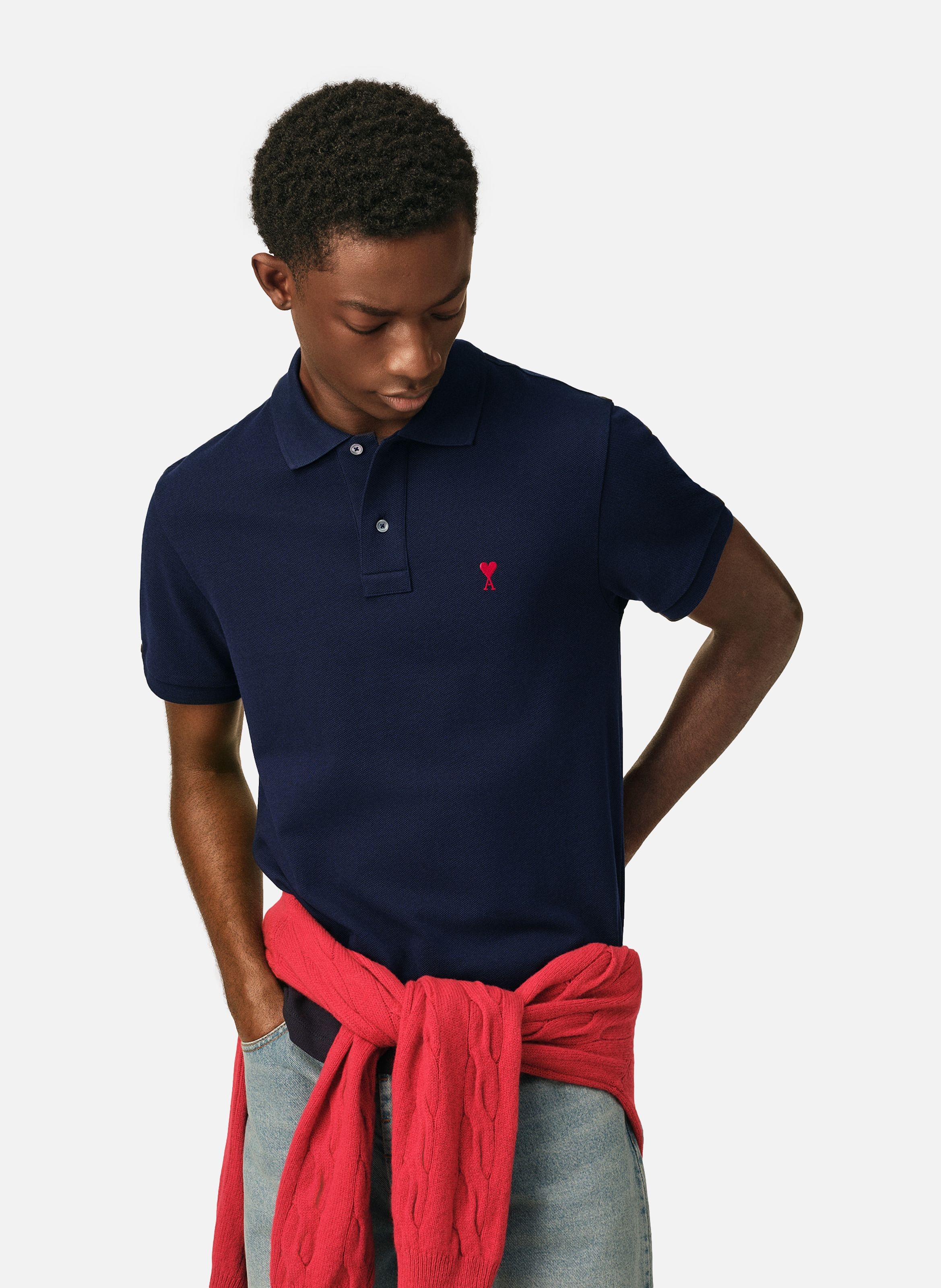 Polo ami de coeur unisexe | Bleu AMI PARIS Homme