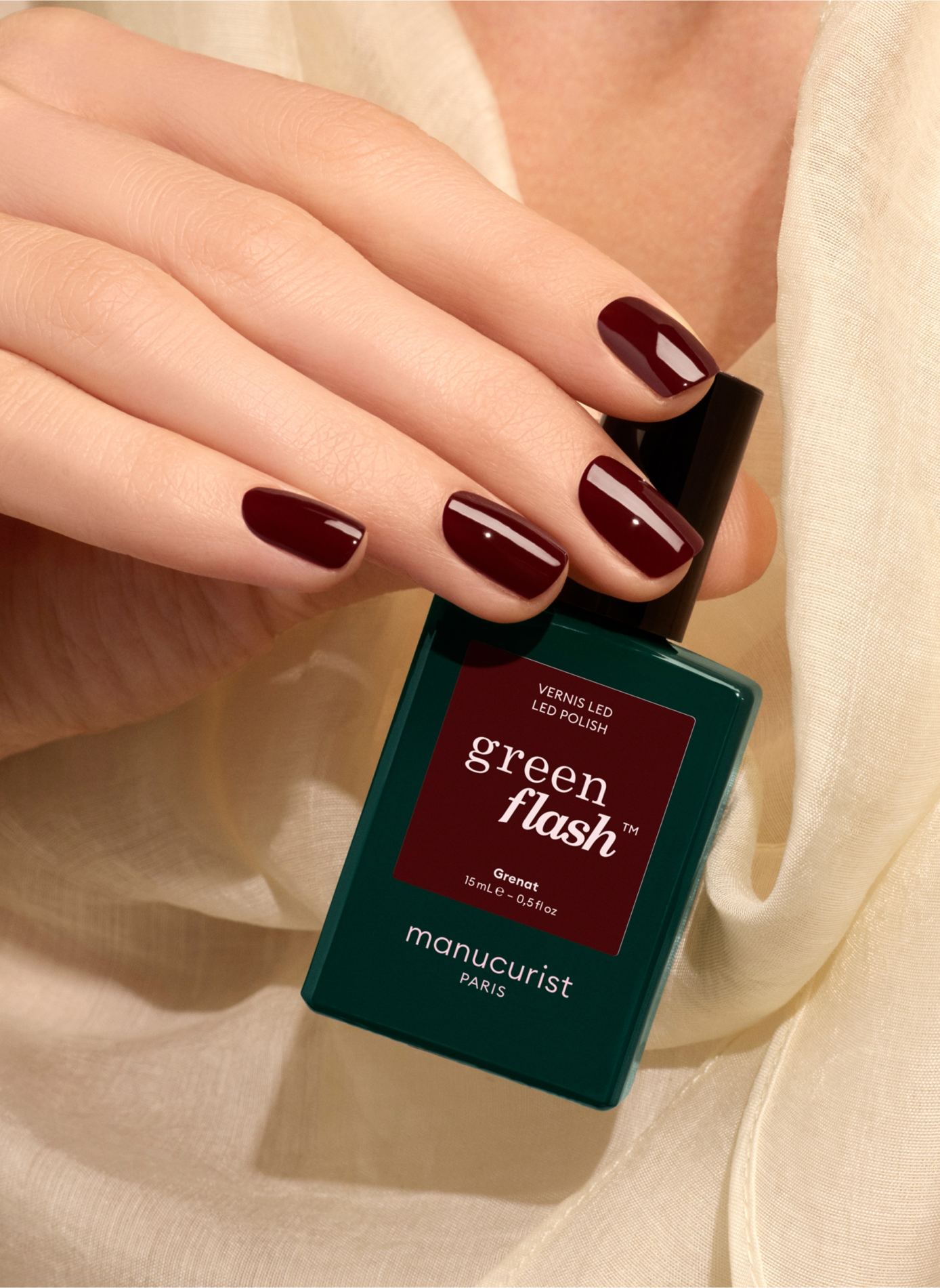 Green Flash - Grenat MANUCURIST Rouge maronné