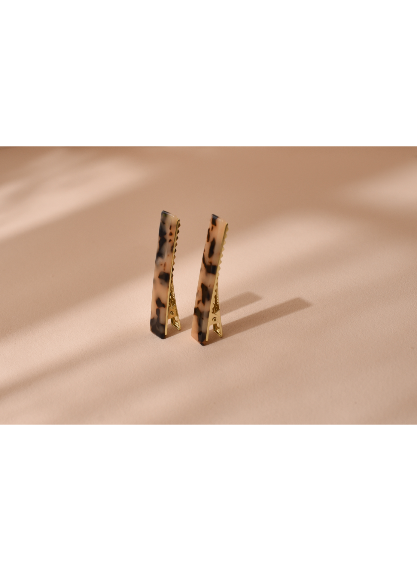 Flat Tortoiseshell Barrettes x2 BACHCA No color