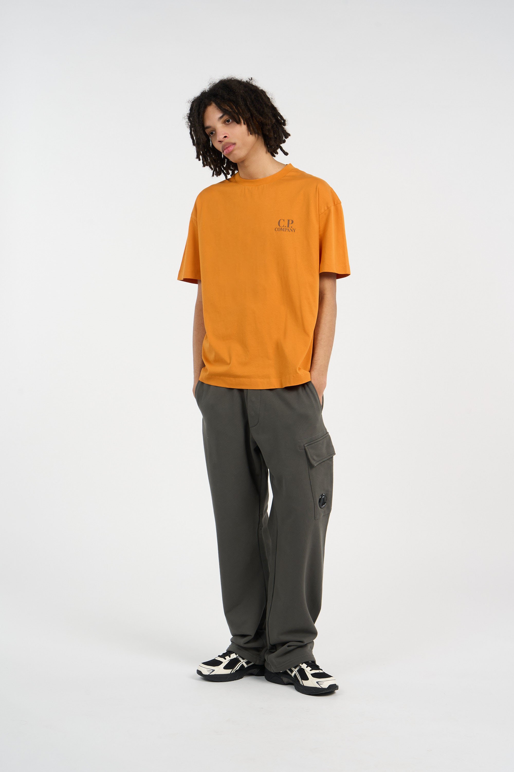 Pantalon de survêtement diagonal raised fleece cargo sweatpants CP COMPANY Kaki