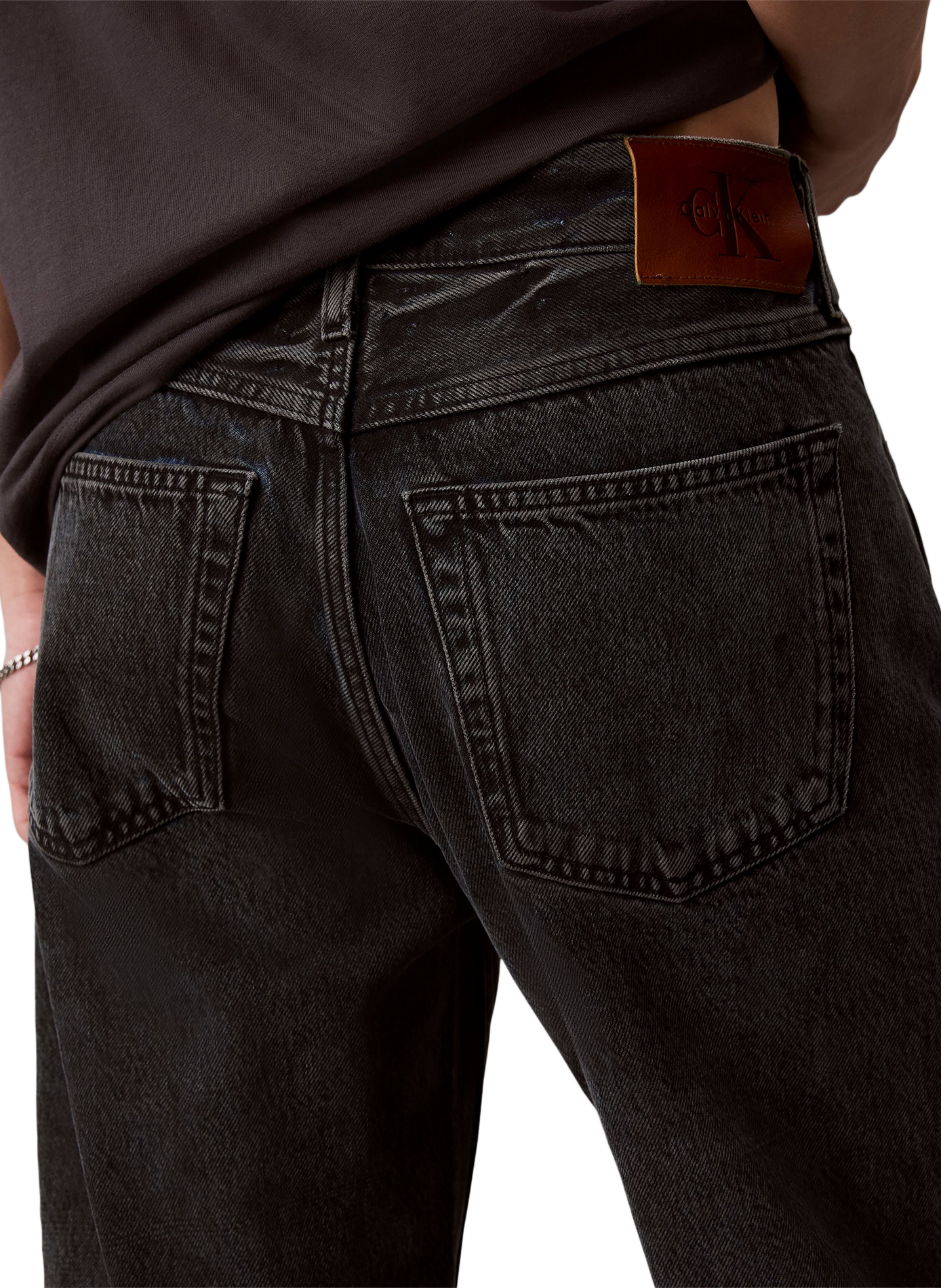 Straight-cut cotton jeans CALVIN KLEIN Blue