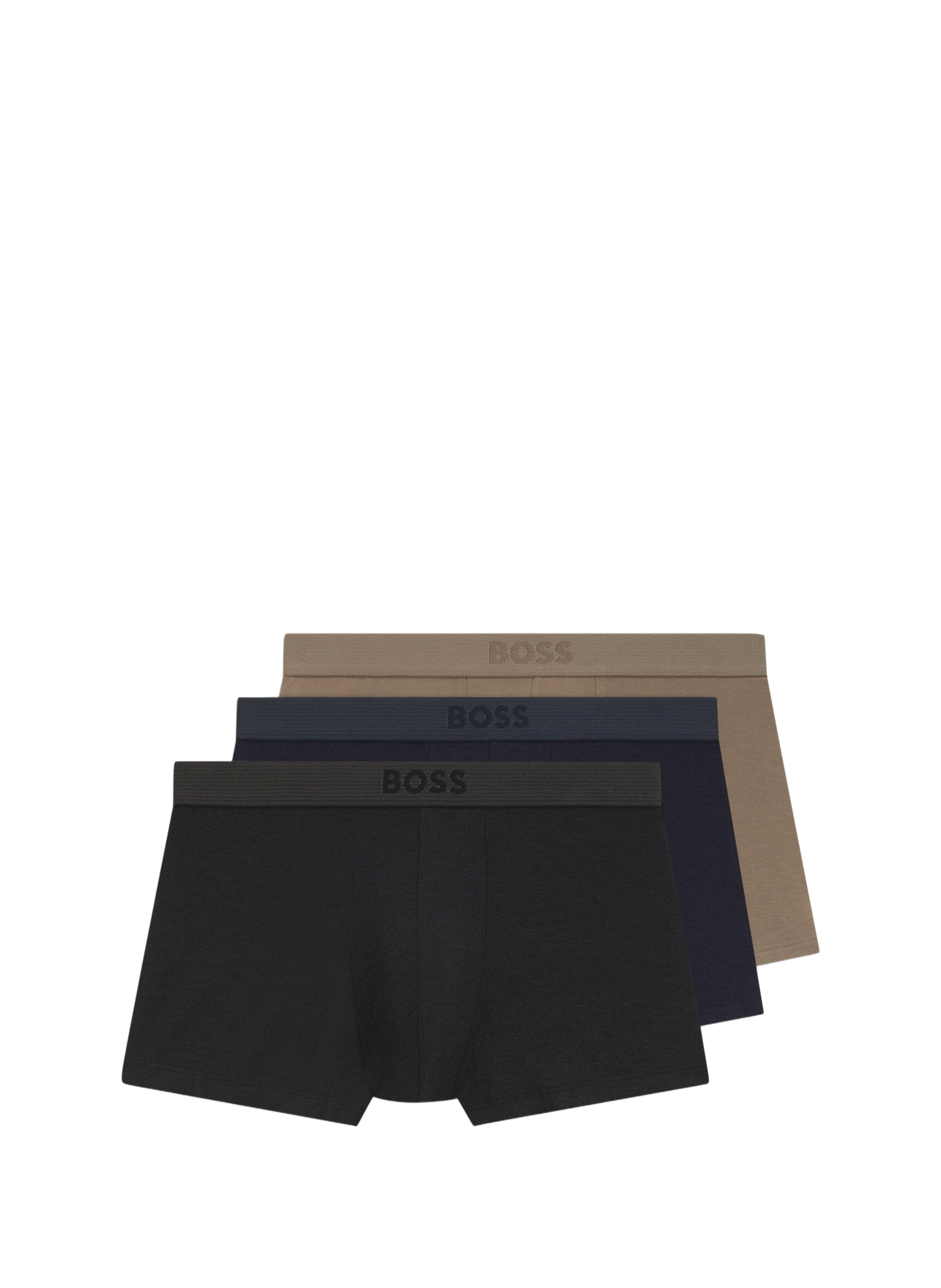 Pack de 3 bóxers lisos Heather BOSS Multicolor