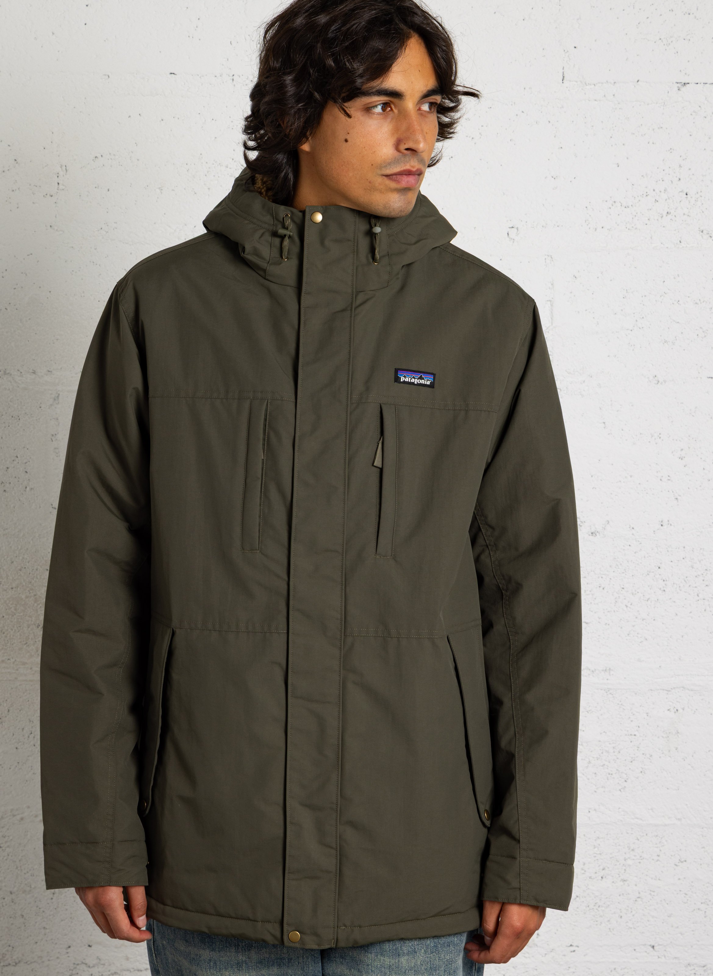 Manteau à capuche droit PATAGONIA Vert