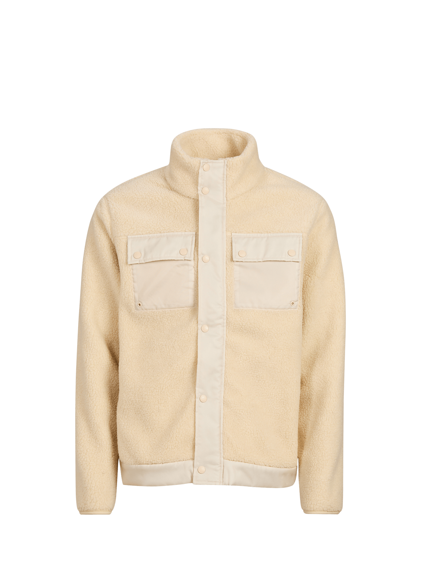 Blouson col montant en sherpa SCHOTT Beige