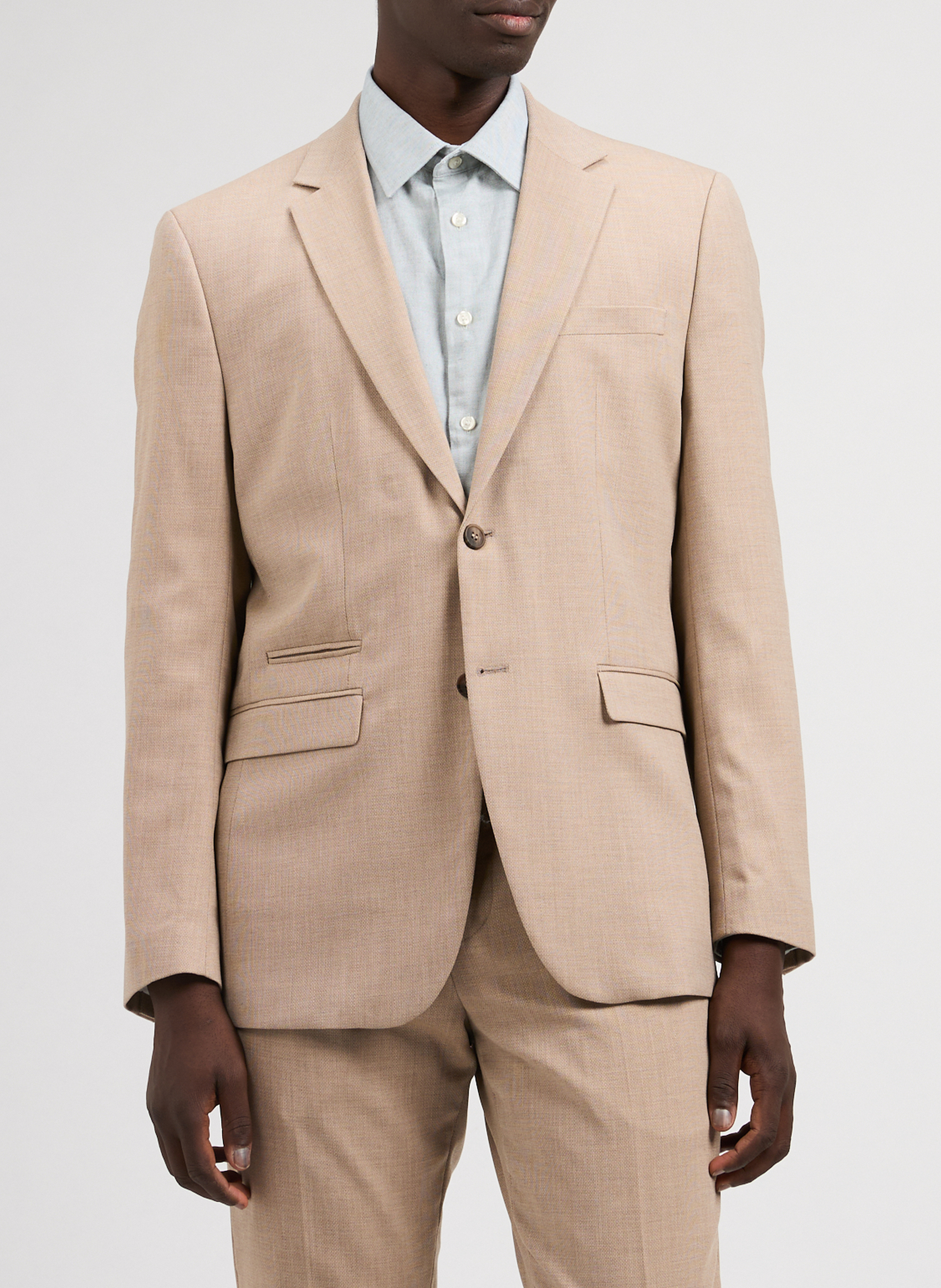 Schmaler Blazer mit mehreren Taschen SELECTED Beige