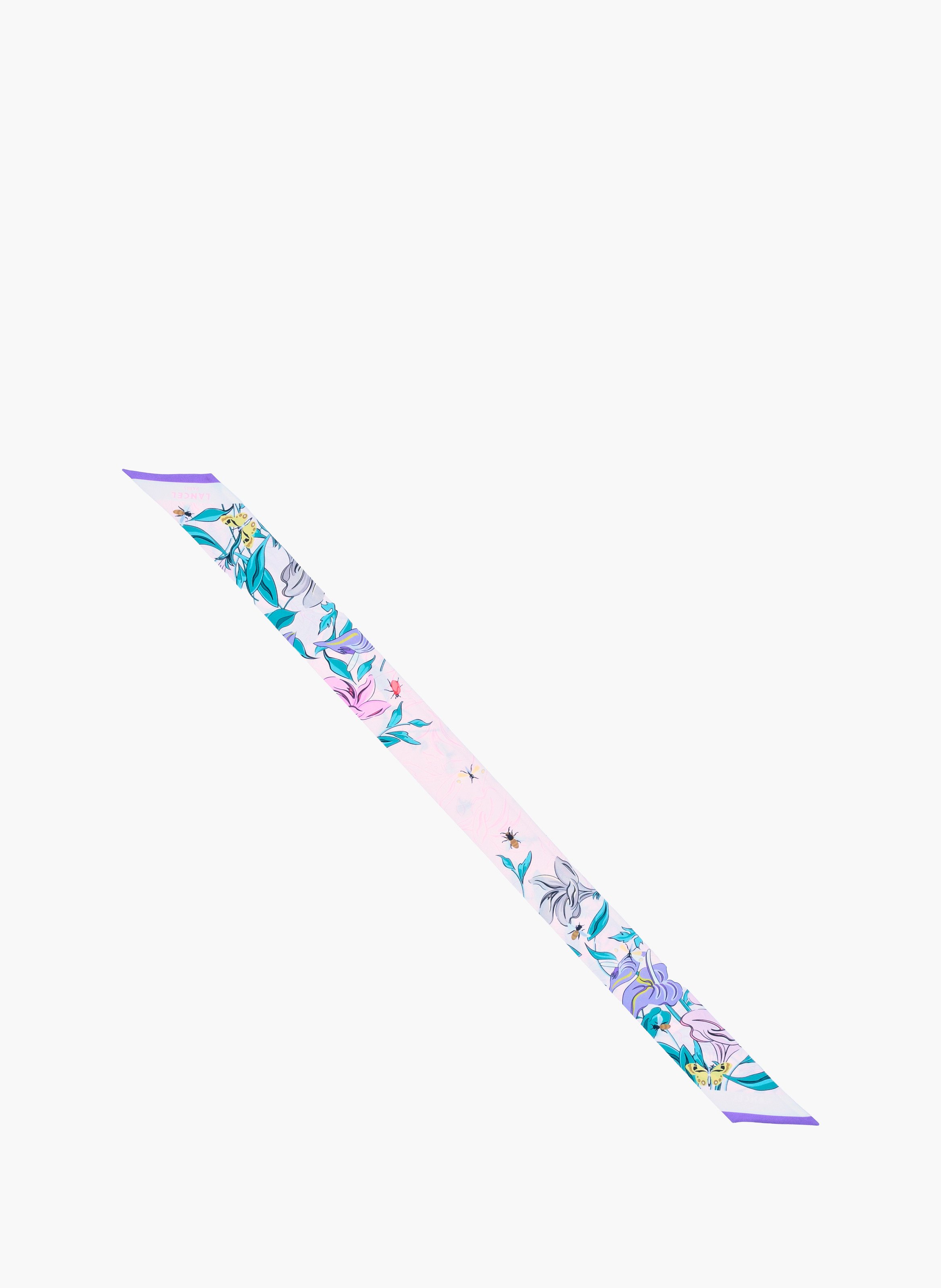 Zijden bandeau met tutti bloemenmotief van Lancel. LANCEL Roze