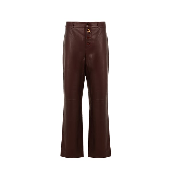 Pantalon droit Georgia en cuir