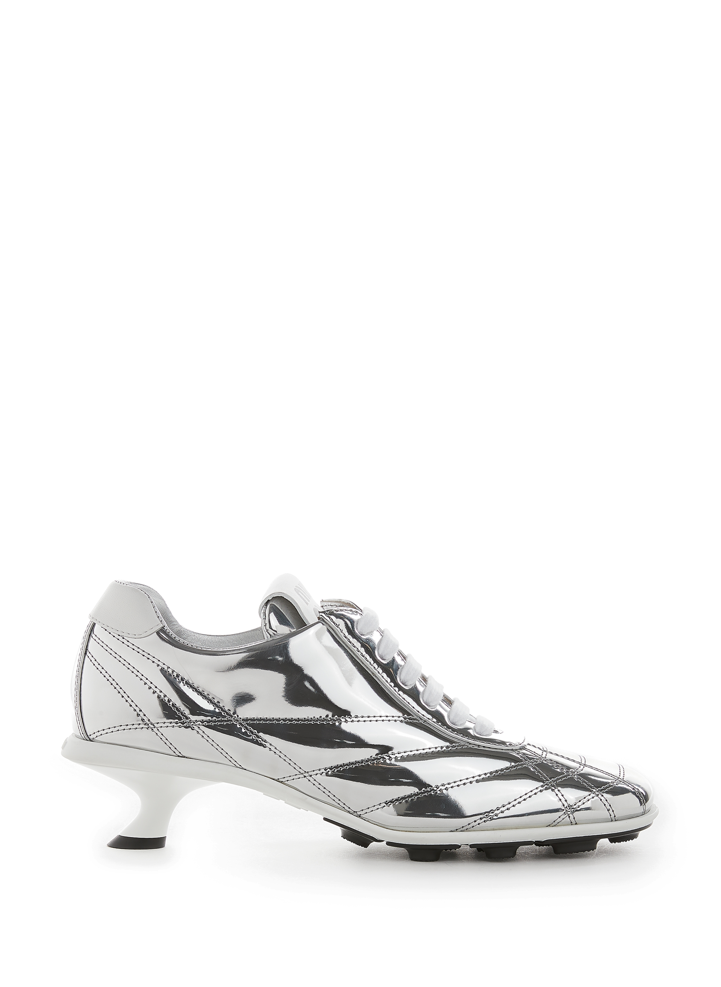 MIU MIU Baskets à talon Argent