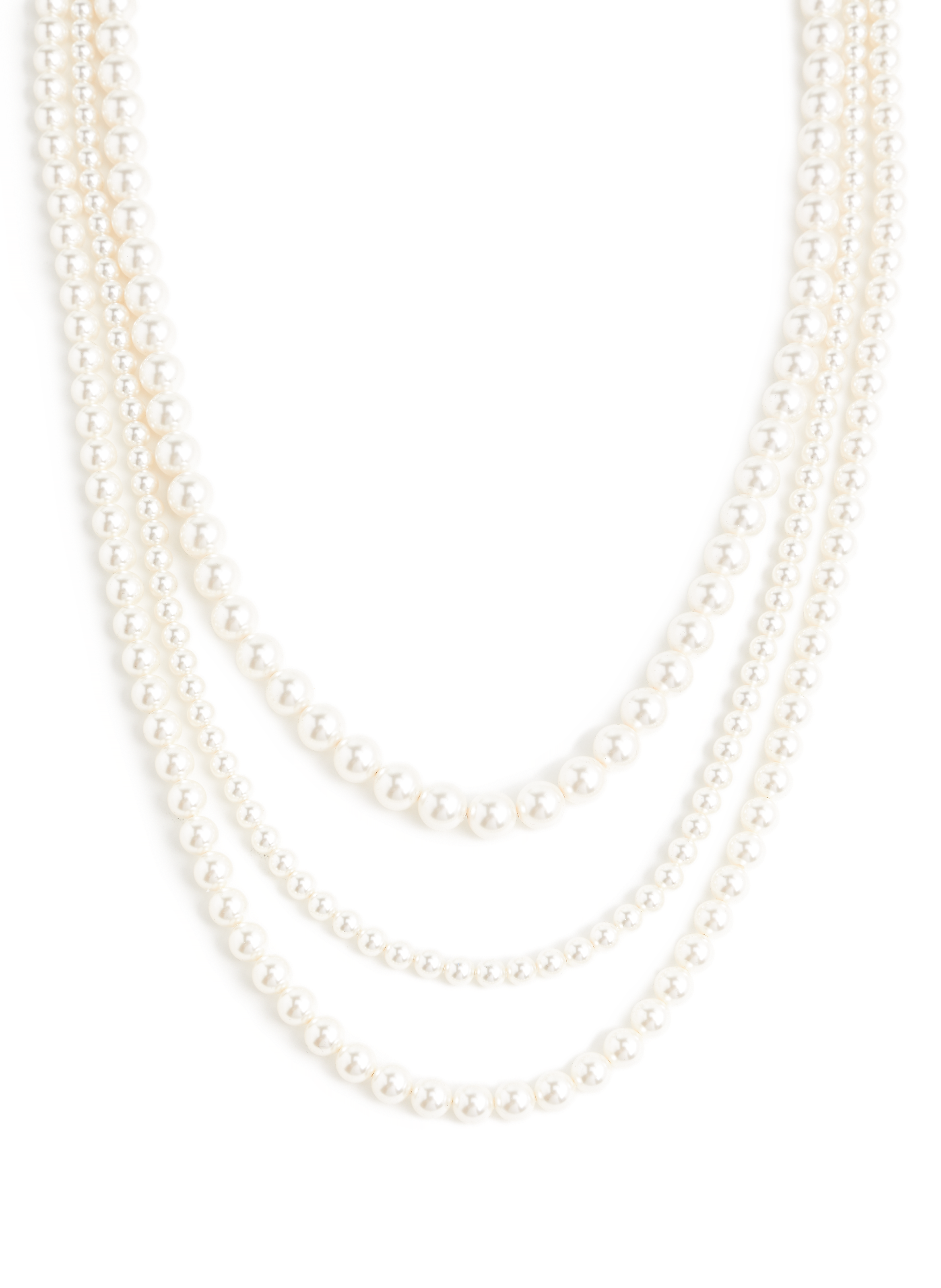 Collier trois rangées de perles