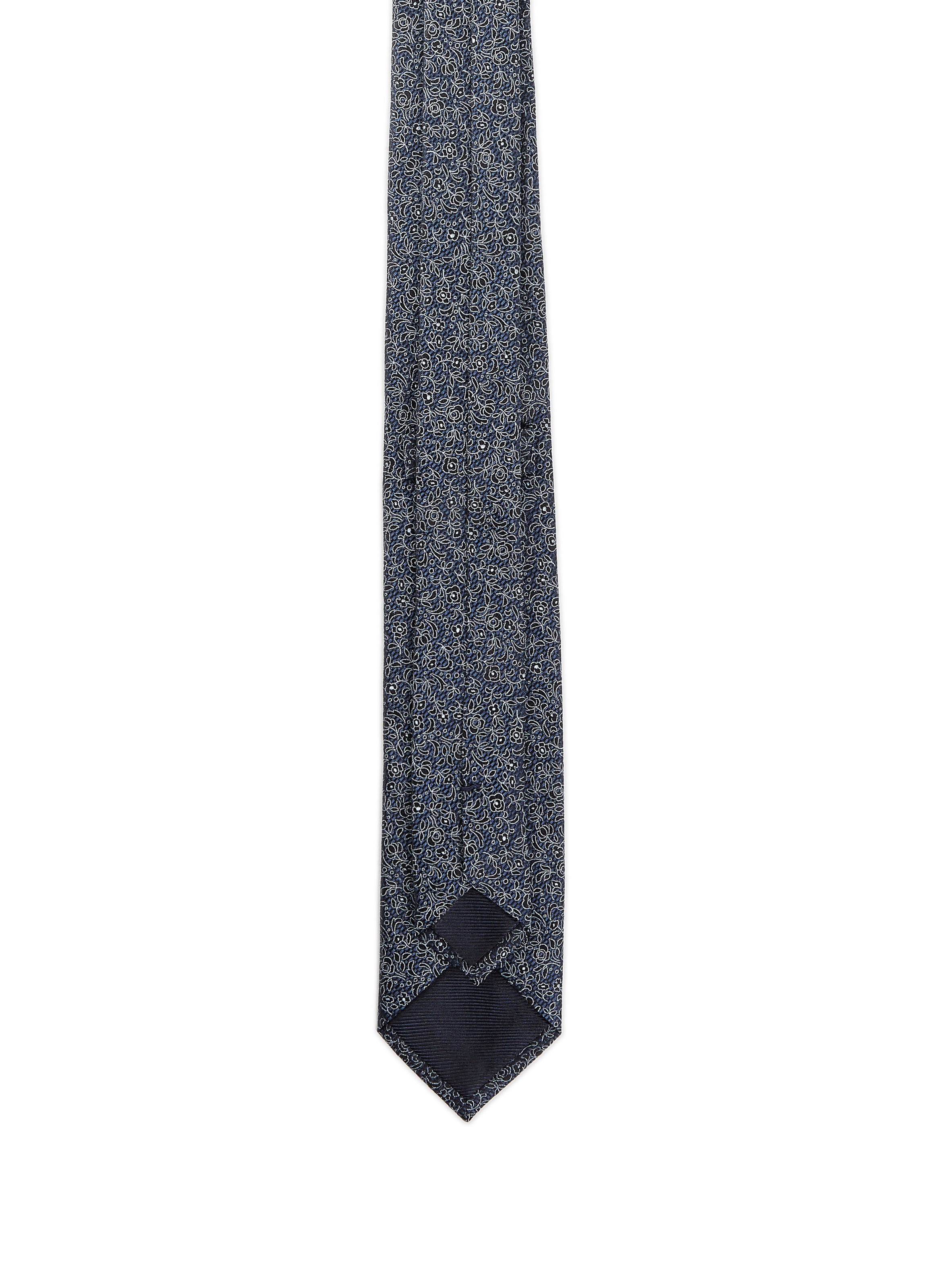 Cravate fleurs brodées en soie