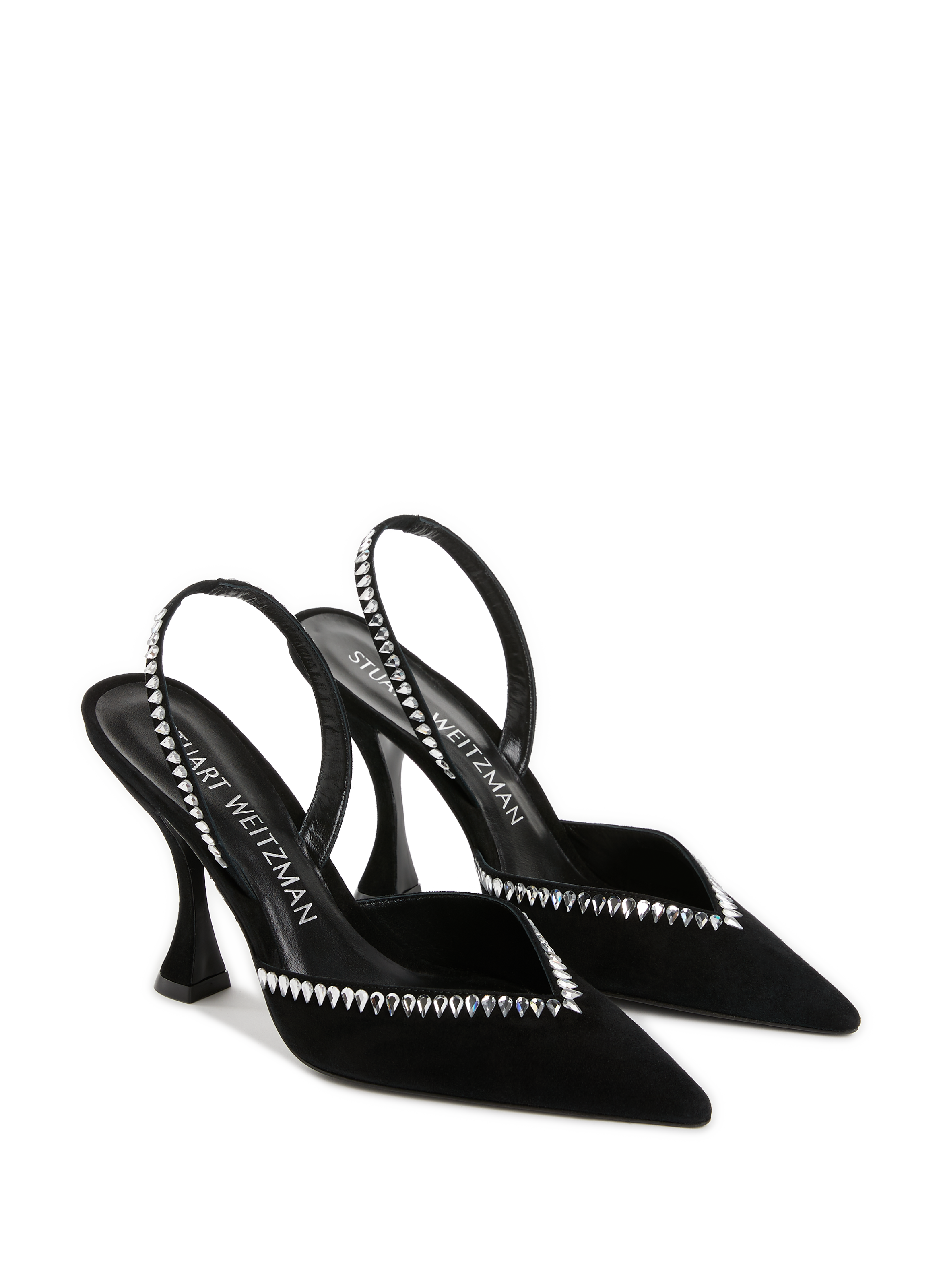 Slingback à talon en cuir